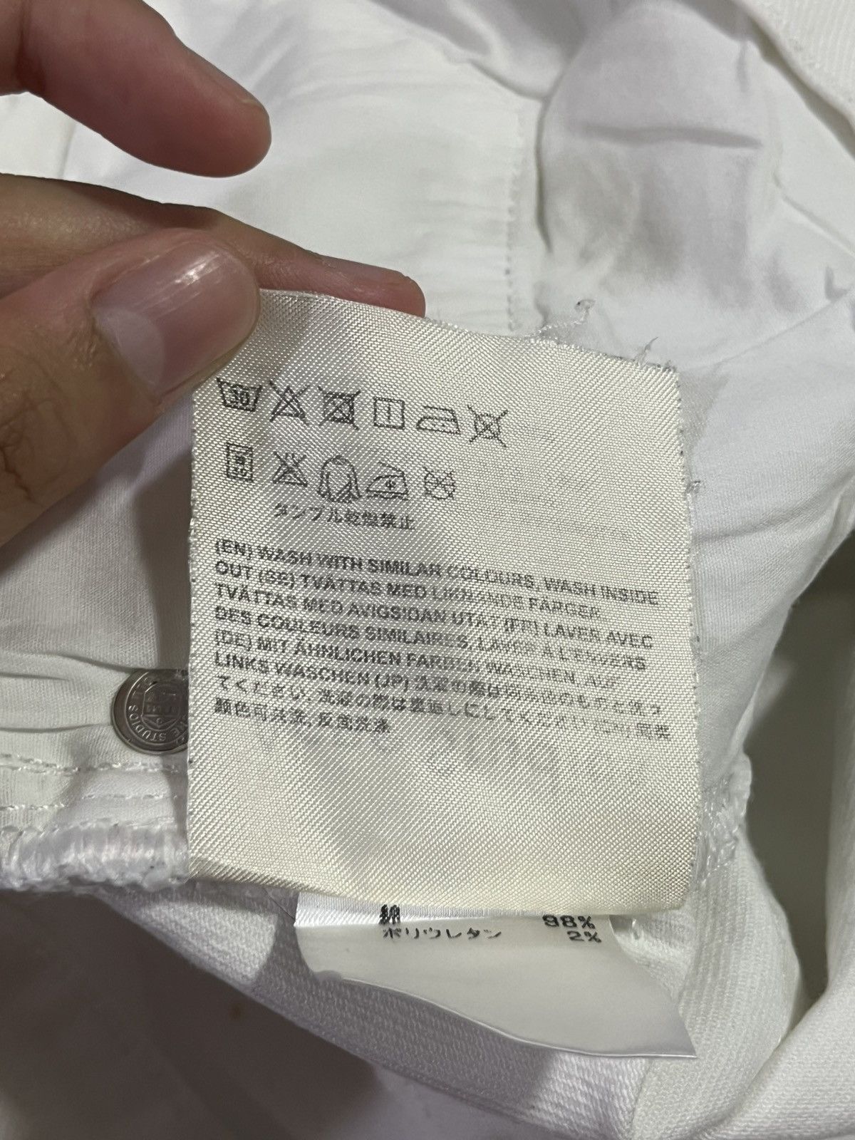 Acne Studios Acne Studio Slim Skinny Stretch White Denim Size US 33 - 9 Thumbnail