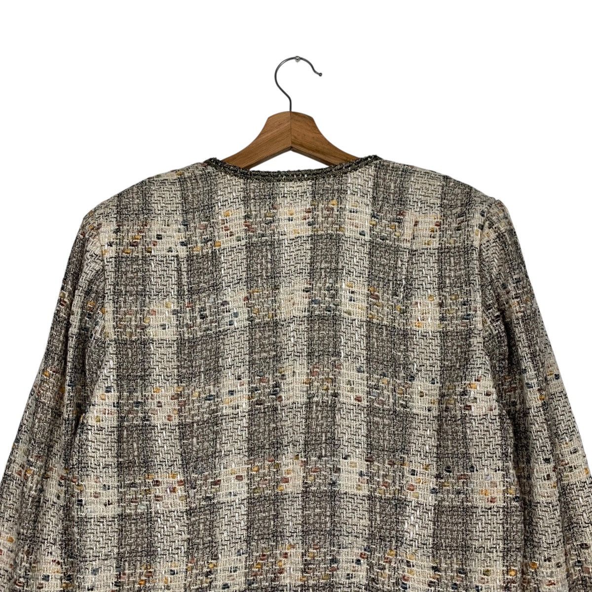 Japanese Brand BELLE OAK Linton Fabric Woven Wool Tweed Jacket #1731-C77 Size M / US 6-8 / IT 42-44 - 8 Thumbnail
