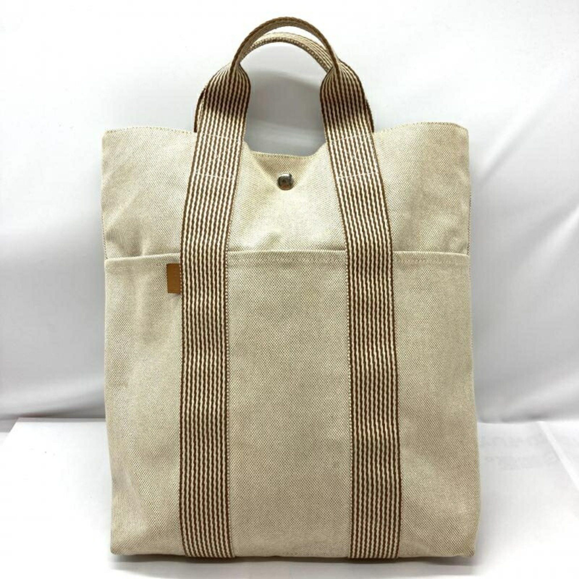 image of Hermes New Foult Cabas Hermes Beige X Brown Tote Bag Handbag, Women's
