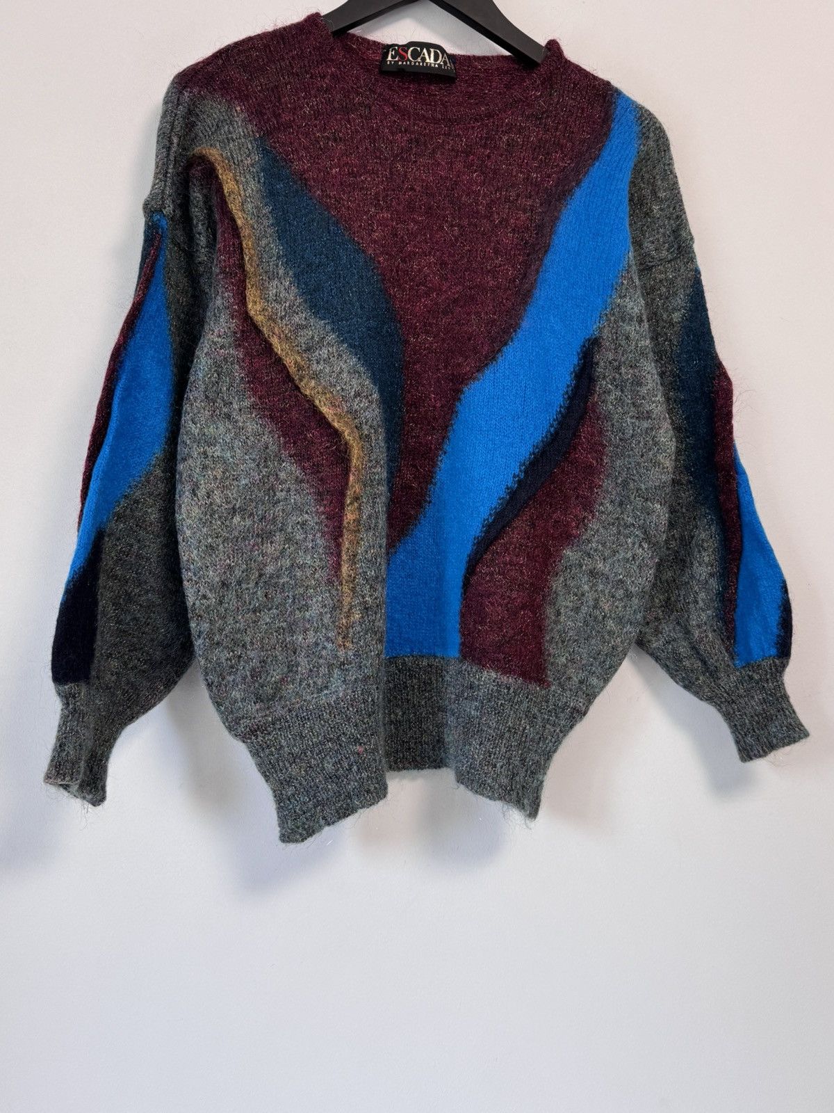 Escada Vintage Mohair Sweater Unique Escada Sweater Circa 1980's Size S / US 4 / IT 40 - 3 Thumbnail