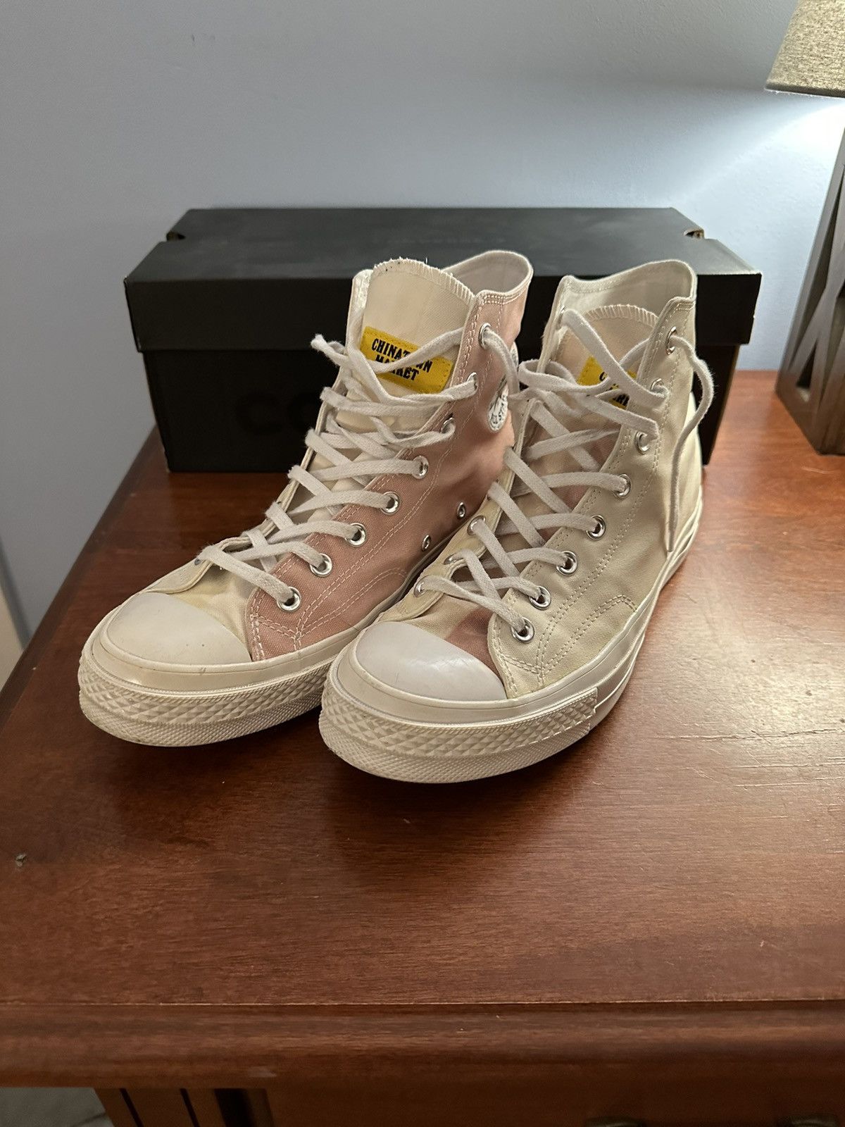 Converse discount plateforme beige