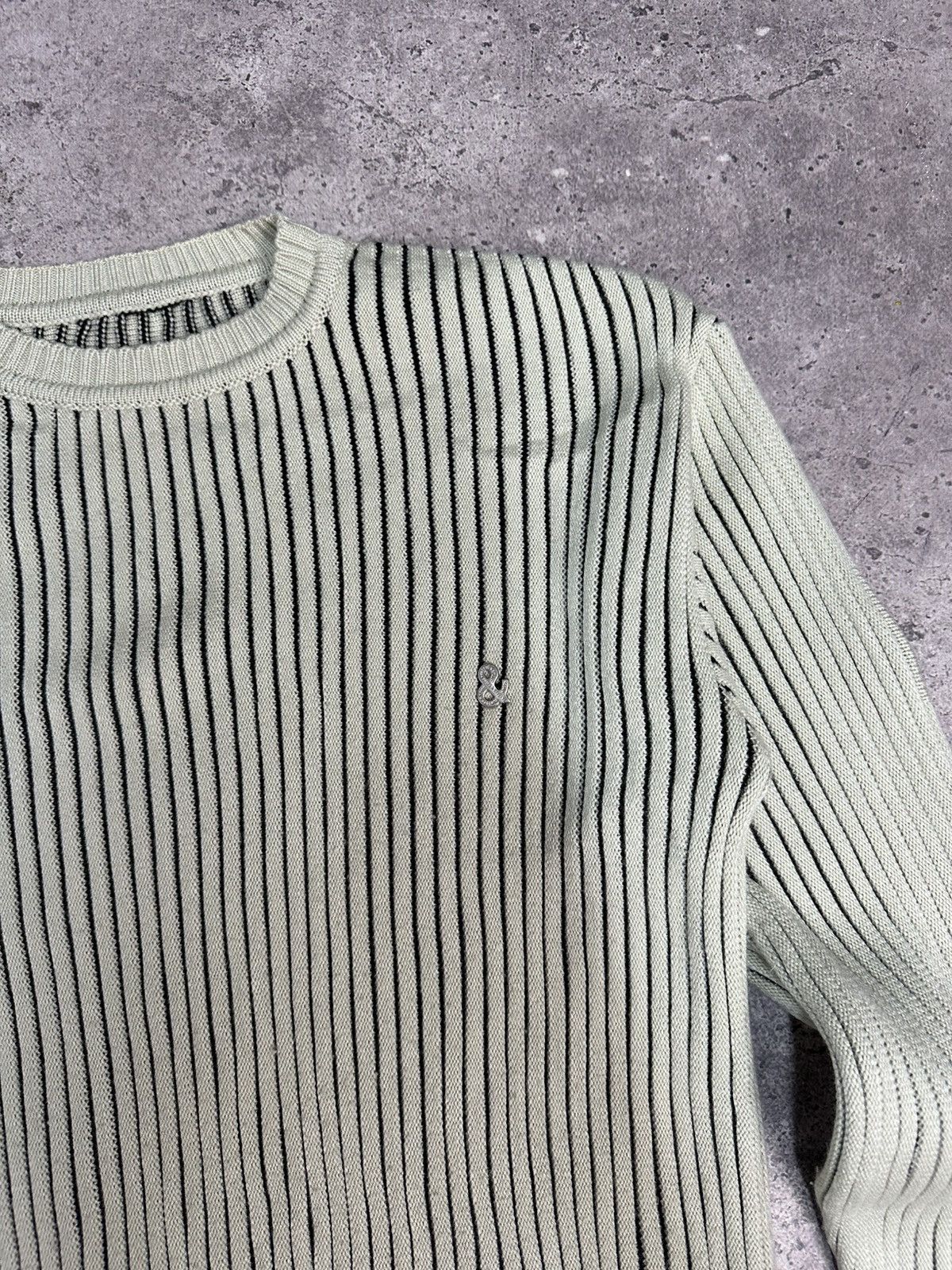 Vintage Vintage Dolce Gabbana Knitted Sweater Striped Ribbed Washed Size US XL / EU 56 / 4 - 5 Thumbnail