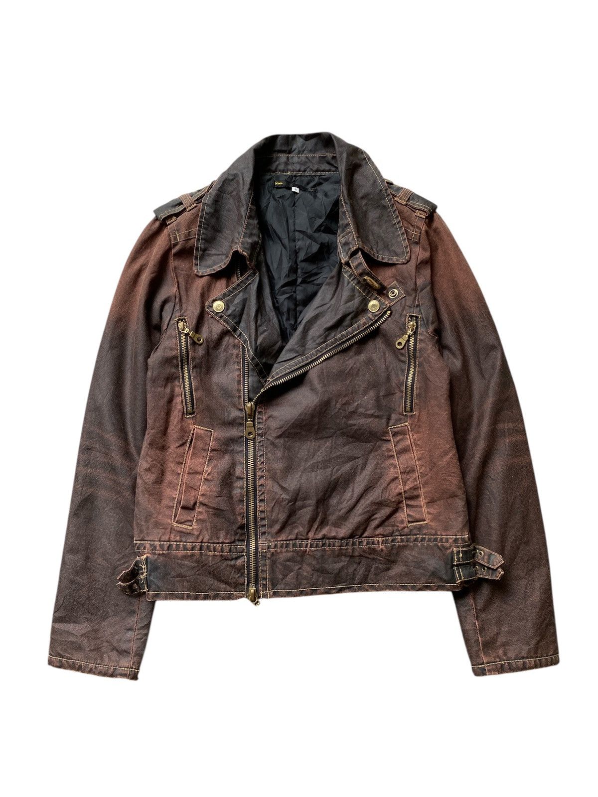 Japanese Brand Icom Japan By Ttu Waxed Biker Jacket Size US M / EU 48-50 / 2 - 1 Thumbnail