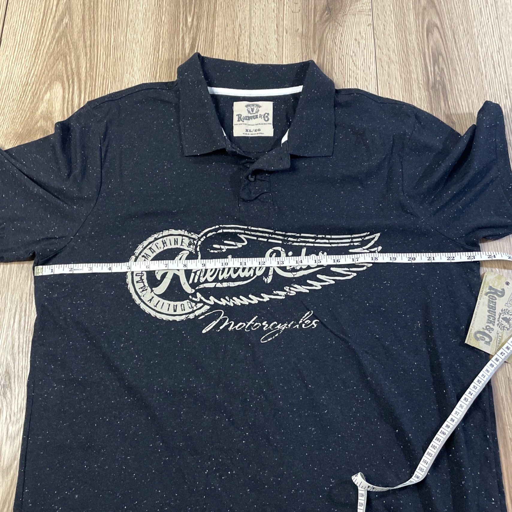 CO Roebuck & Co Polo Shirt Men's XL Black Short Sleeve Casual Lightweight Regular Fit Size US XL / EU 56 / 4 - 4 Thumbnail