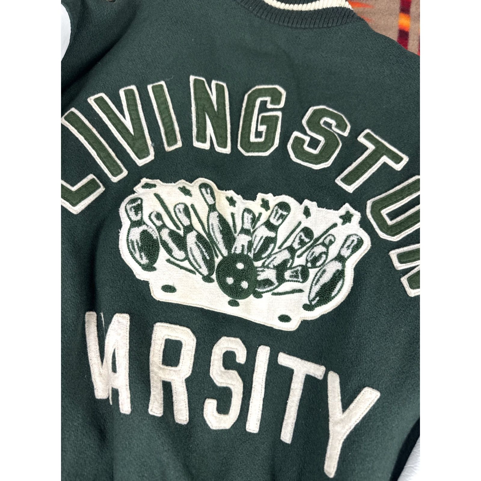 Vintage VINTAGE Fordham Livingston Lancers Varsity Jacket Coat Wool Green XL Men School 2006 Varsity XL Coat Size US XL / EU 56 / 4 - 6 Thumbnail