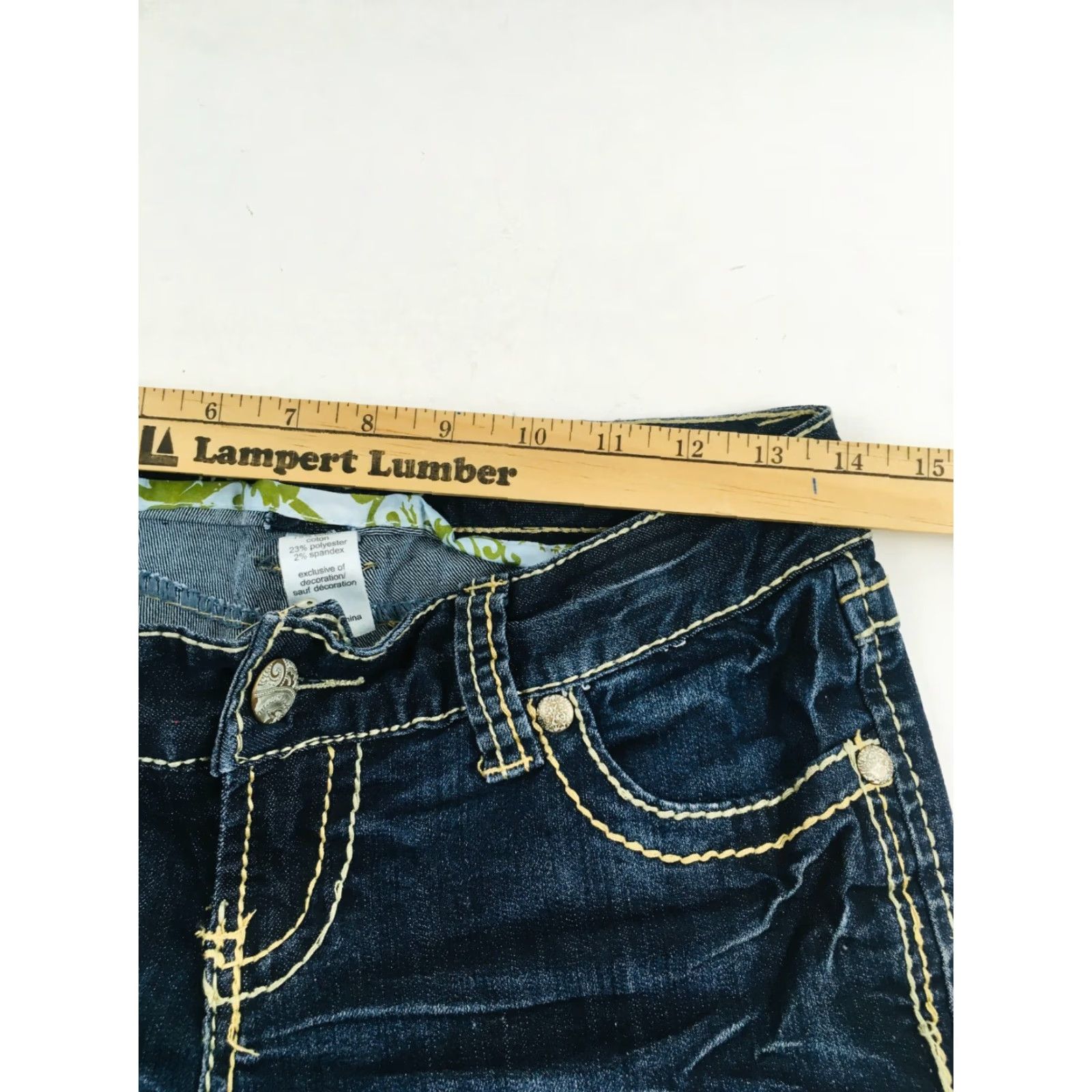 Vintage Maurices Jeans Women's Size 28 Dark Wash Denim Straight Leg Medium Rise Pants Shirt? Size 28" / US 6 / IT 42 - 4 Thumbnail