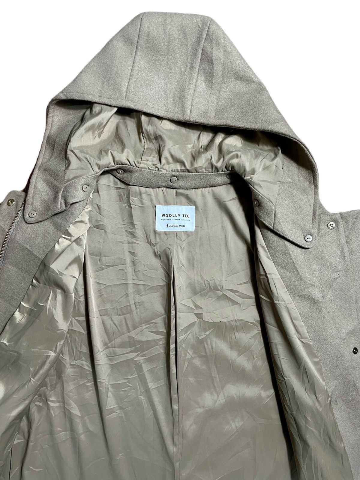 Global Work × Japanese Brand × Le Grande Bleu (L.G.B.) 🧶WOOLY-TECH JACKET 🧥 GLOBAL WORK HOODED COAT Size US M / EU 48-50 / 2 - 7 Thumbnail