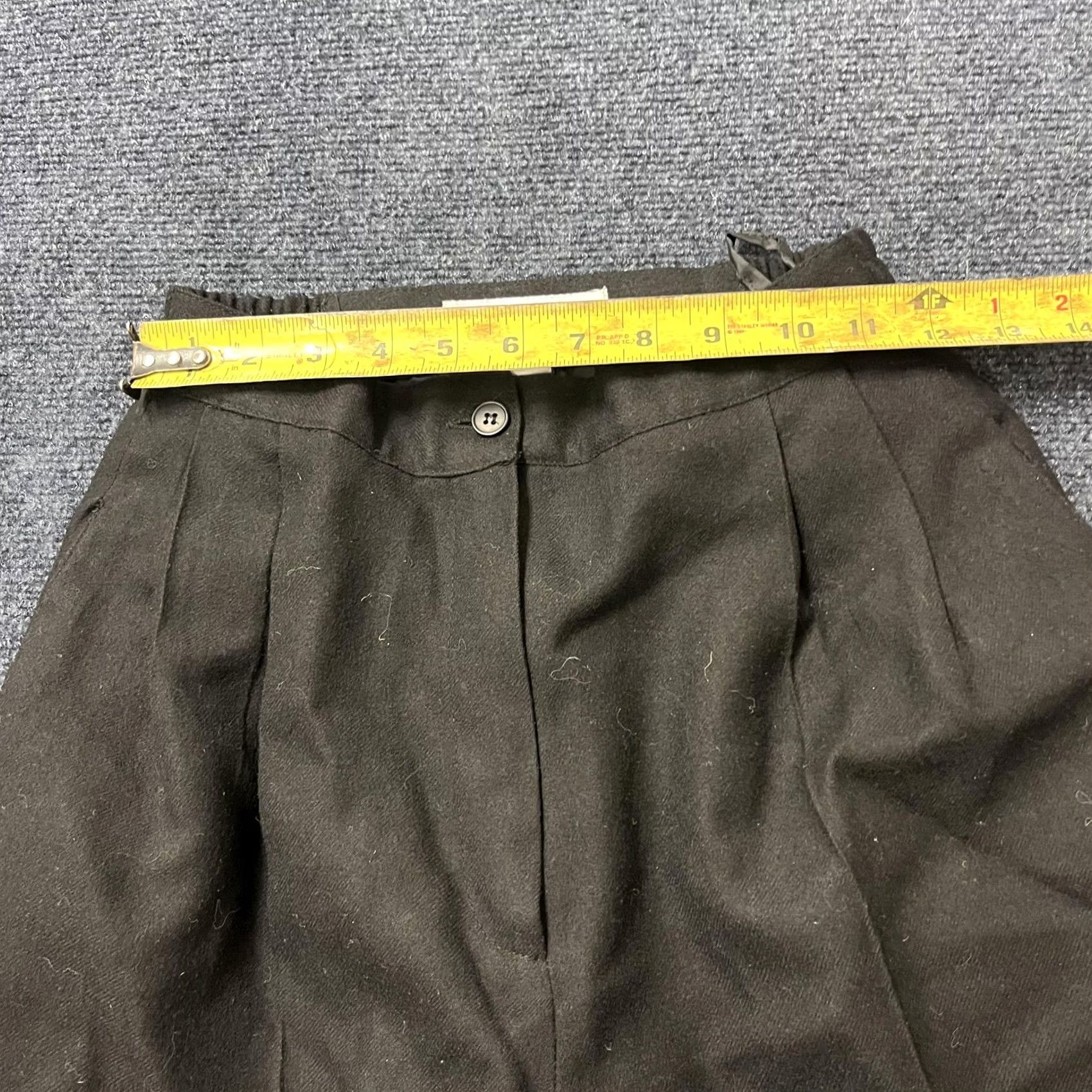 Vintage VINTAGE Amanda Smith Petites Pants Womens 6P Black Wool Pleated Tapered Dress Size 28" / US 6 / IT 42 - 5 Thumbnail