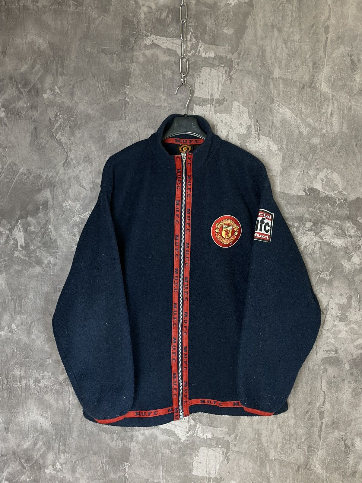Vintage Manchester United Vintage Y2K Fleece Zip Merch Jacket Size US S / EU 44-46 / 1 - 1 Thumbnail