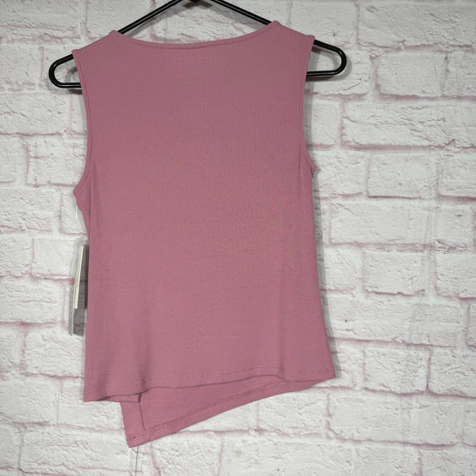 Other Pink Rose Modal Blend Tank Top with Side Buttons Medium NWT Size M / US 6-8 / IT 42-44 - 5 Thumbnail