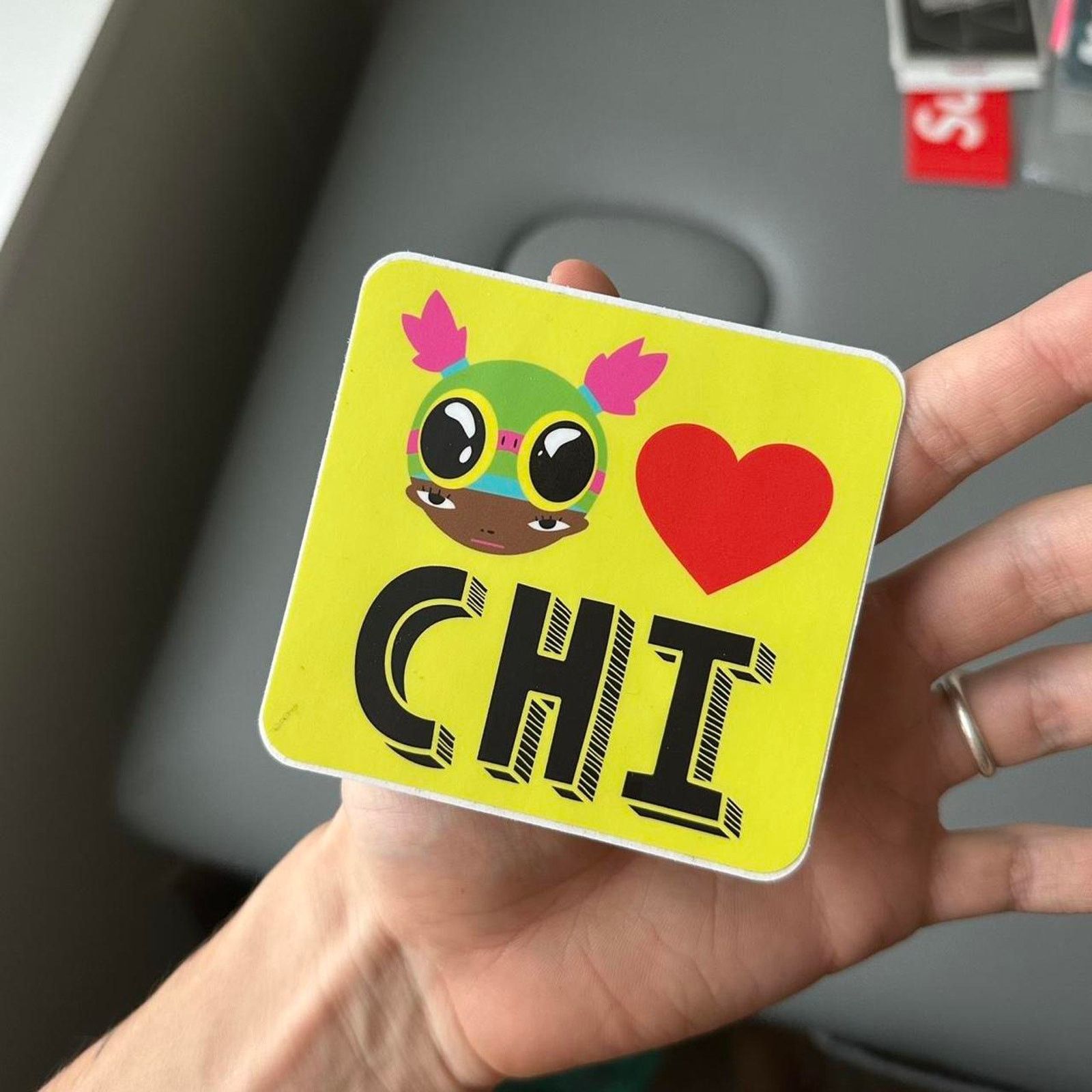 Hebru Brantley Hebru Brantley Fly Girl Heart Chi Chicago Sticker Sticker Size ONE SIZE - 1 Thumbnail