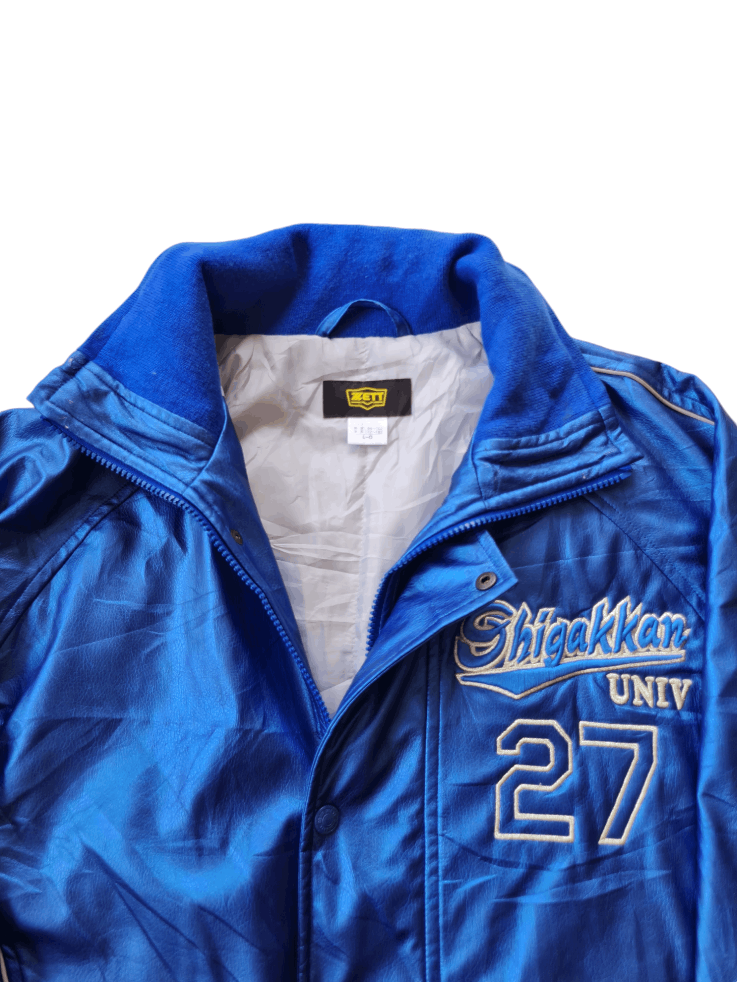 Vintage Vintage Zett Baseball Bomber Leather Jacket Size US L / EU 52-54 / 3 - 4 Thumbnail