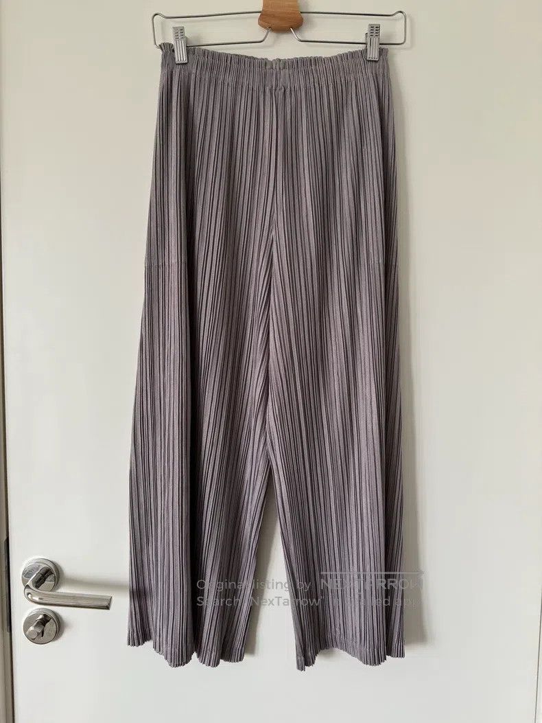 Issey Miyake Issey Miyake Gray Pleated Wide-leg Pants Size 26" / US 2 / IT 38 - 3 Thumbnail