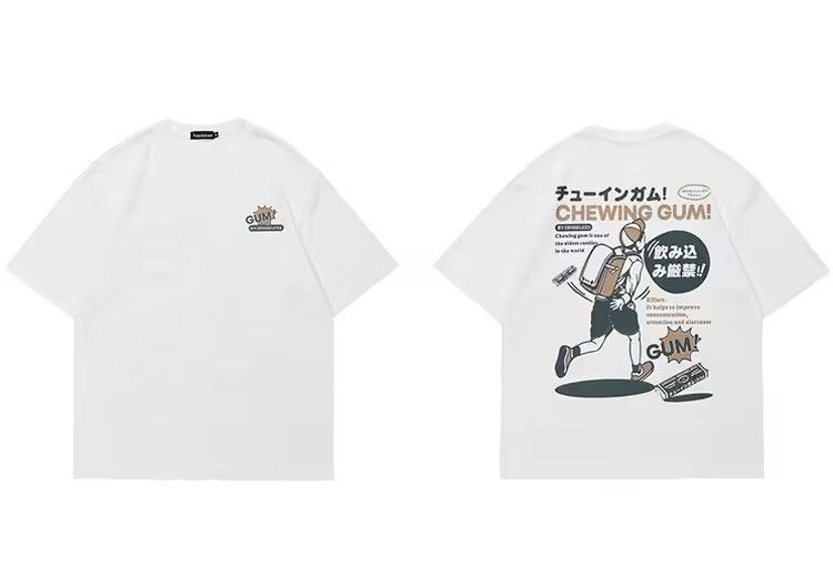 Japanese Brand Japanese Style White Printed T-shirt Tee Short Sleeve Size US M / EU 48-50 / 2 - 1 Thumbnail