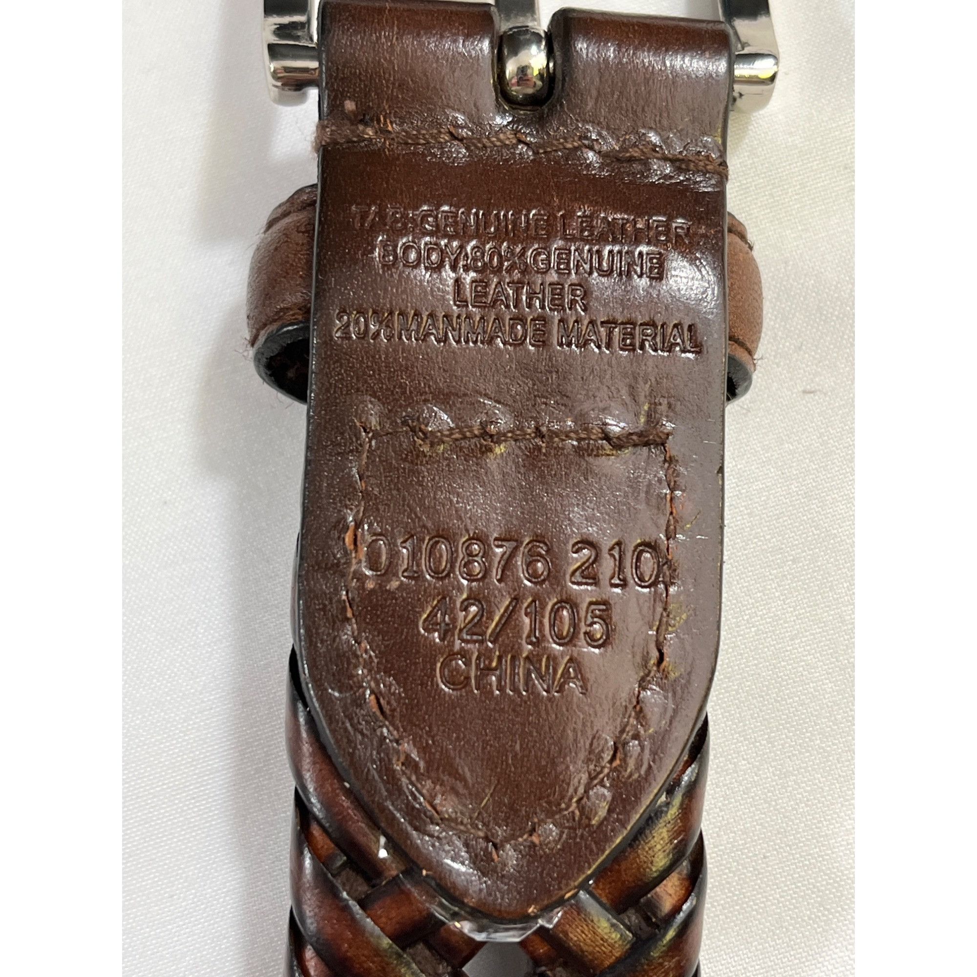 Other Rolfs Men's Brown Genuine Leather Belt Size 42 SKU 6290 Size 42 - 7 Thumbnail