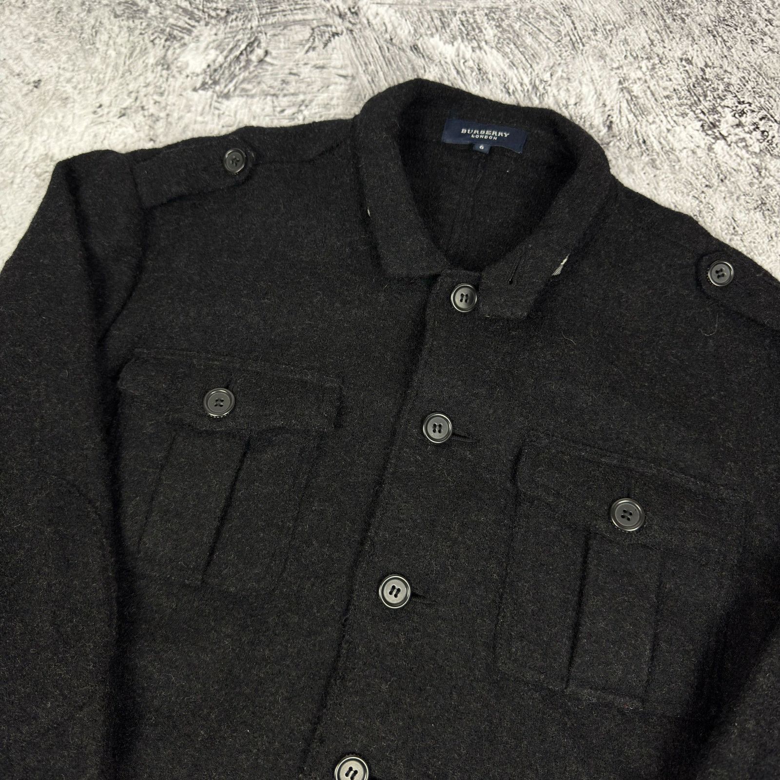 Burberry Burberry London Women's Black Front Button Utility Jacket 6 Size M / US 6-8 / IT 42-44 - 4 Thumbnail