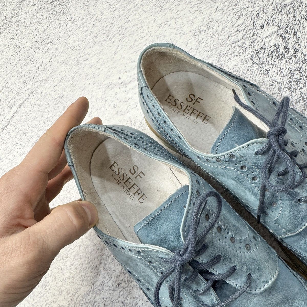 Other SF Esseffe Italy Mens Blue Leather Brogues US10 UK9 EU43 Size US 10 / EU 43 - 13 Thumbnail