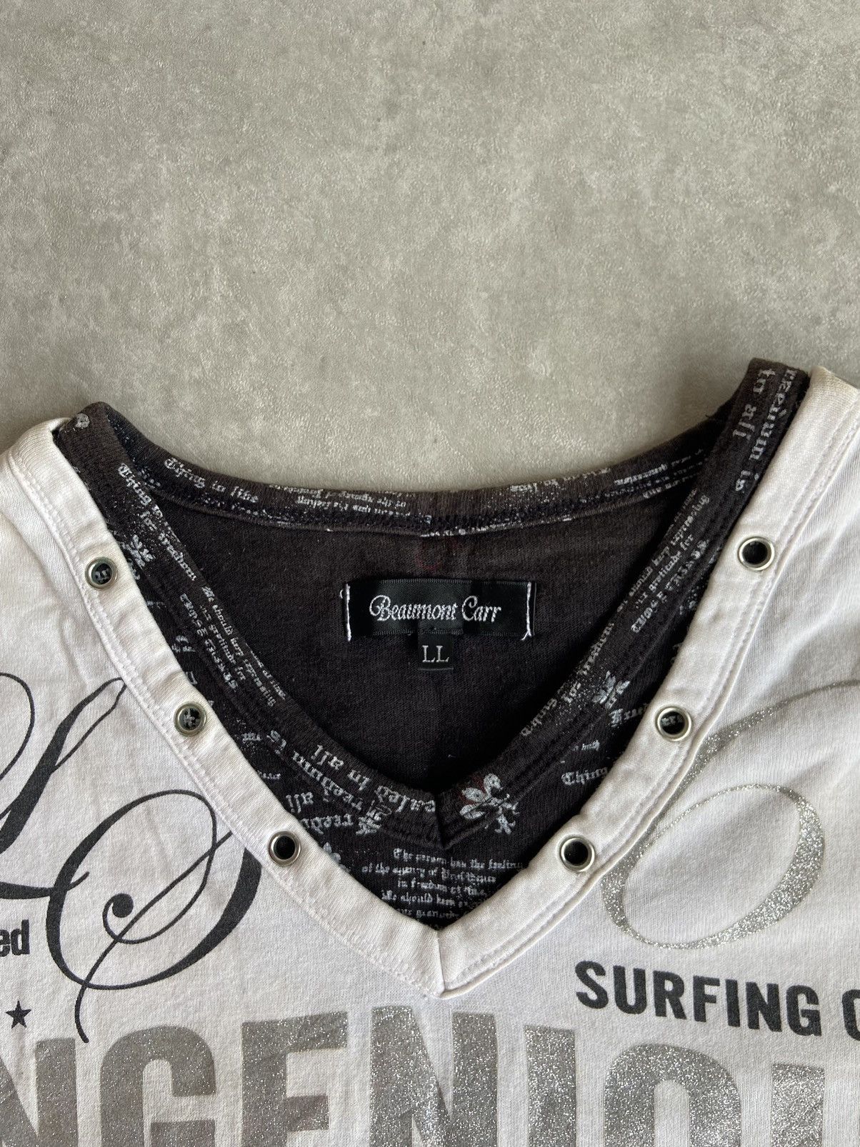If Six Was Nine × Japanese Brand × Le Grande Bleu (L.G.B.) Beaumont Carr Poem Tshirt Size US L / EU 52-54 / 3 - 3 Thumbnail
