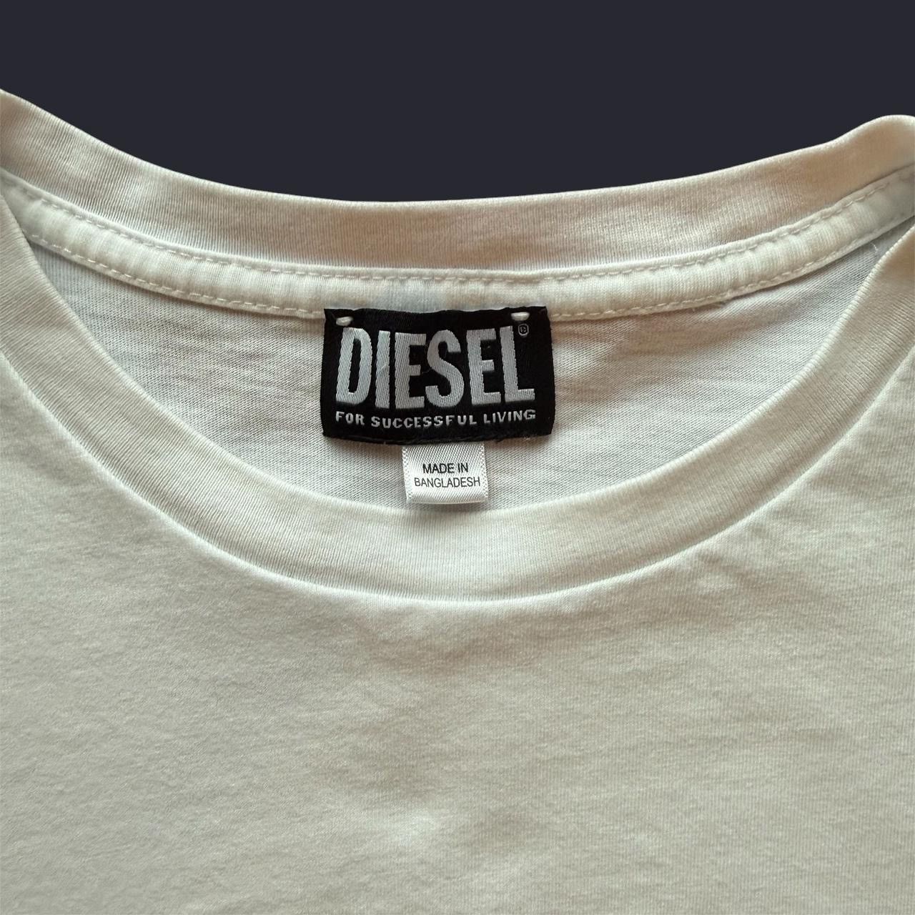 Diesel Diesel White T Shirt w/ Off White Logo Design Size US M / EU 48-50 / 2 - 4 Thumbnail