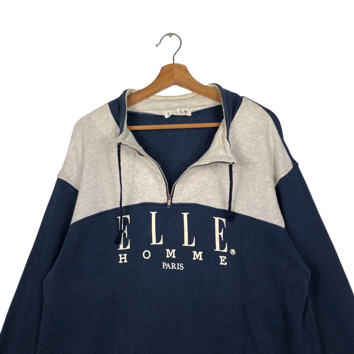 Japanese Brand × Vintage 📌Vintage Half Zipper Sweatshirt Collar Elle Homme Paris Size US L / EU 52-54 / 3 - 13 Thumbnail