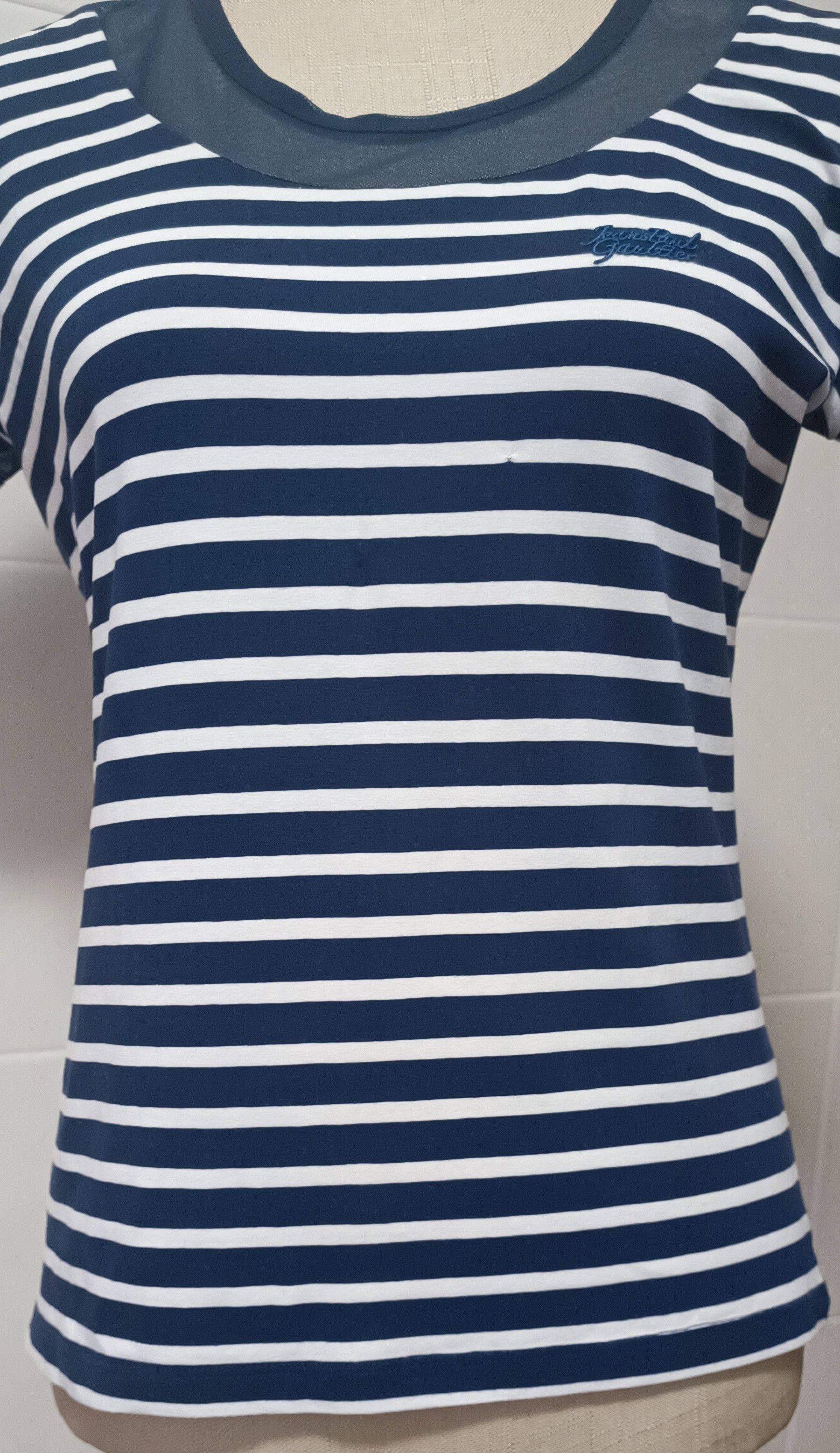 Jean Paul Gaultier Stripes Bi-material T-shirt Size M / US 6-8 / IT 42-44 - 8 Thumbnail