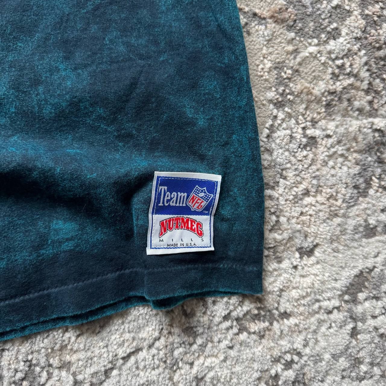 NFL Vintage 90s Miami Dolphins Nutmeg NFL Acid Wash T-shirt Size US XL / EU 56 / 4 - 6 Thumbnail