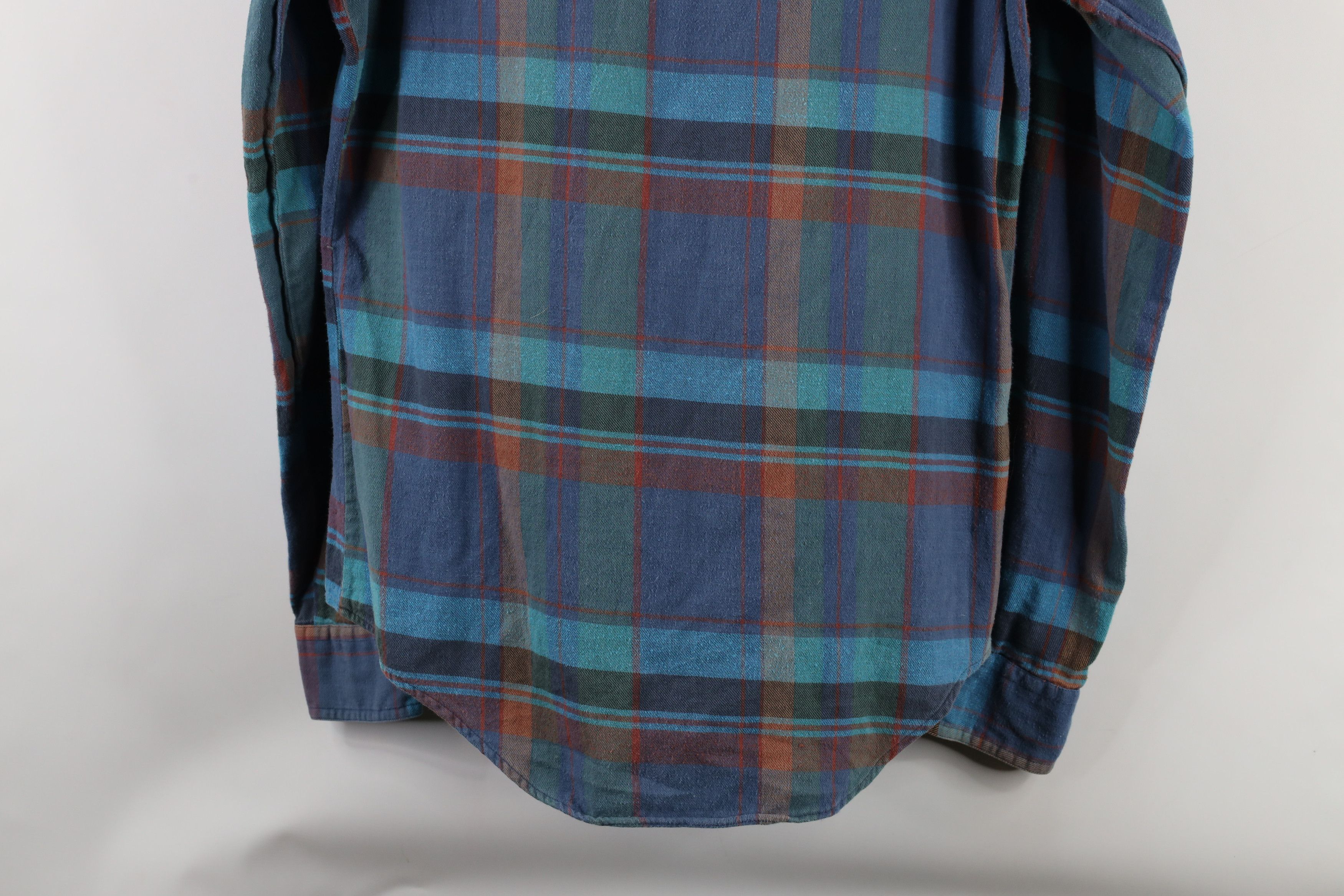 Vintage Vintage 90s Streetwear Rainbow Plaid Flannel Button Shirt Size US L / EU 52-54 / 3 - 8 Thumbnail