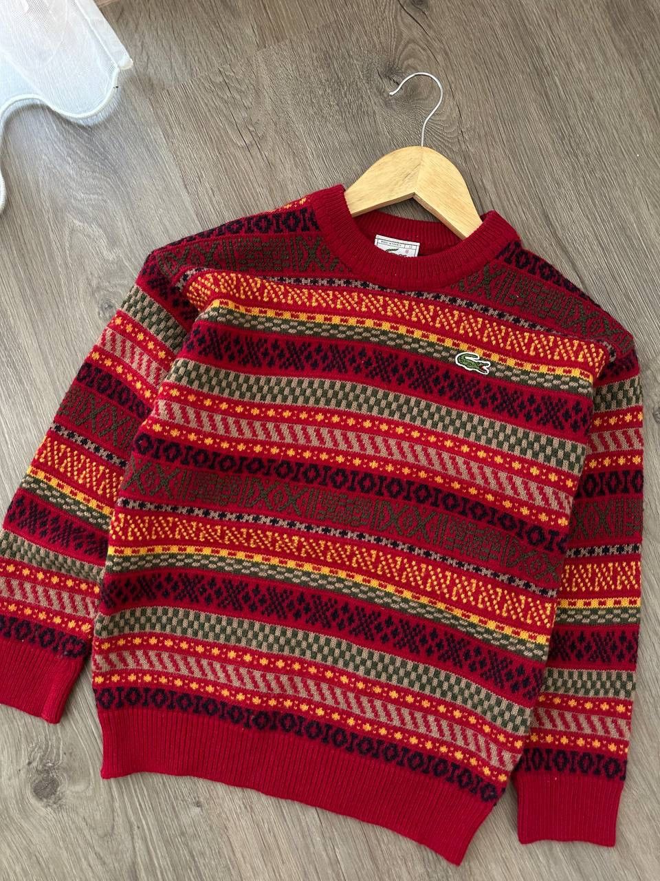 Lacoste × Vintage Vintage Lacoste Red Wool Sweater Size US XS / EU 42 / 0 - 6 Thumbnail