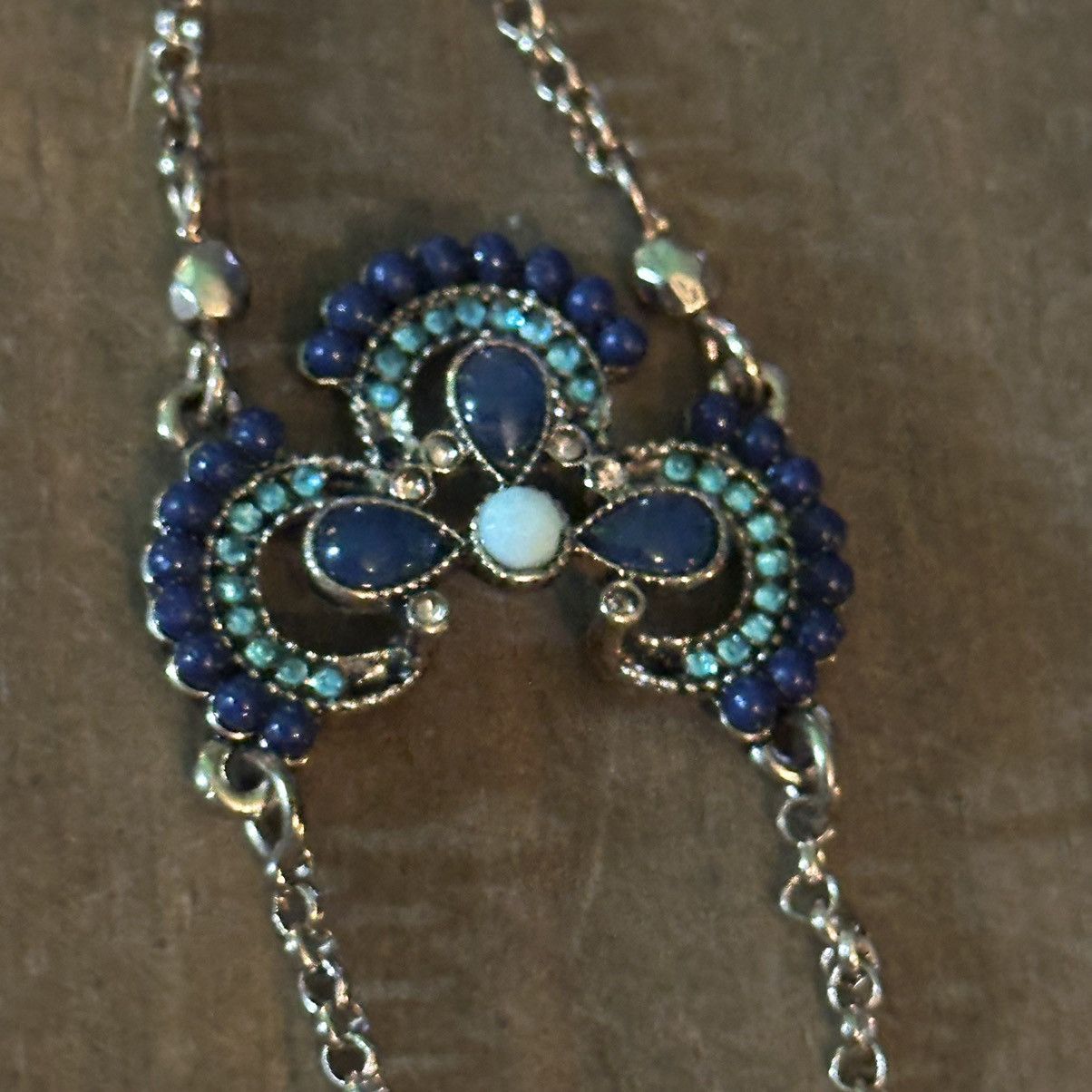 Other Long blue rhinestone pendant Y necklace Size ONE SIZE - 3 Thumbnail
