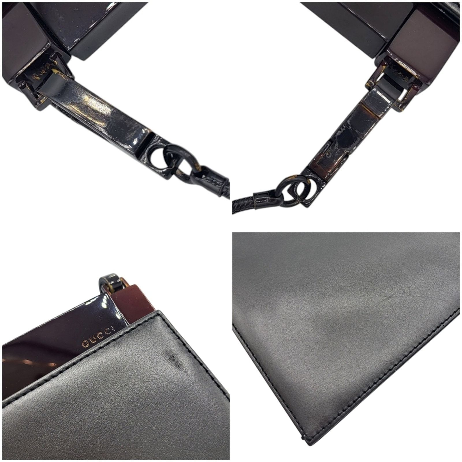 Gucci Gucci Rare Vintage Structured Leather Clutch Shoulder Bag Size ONE SIZE - 13 Thumbnail