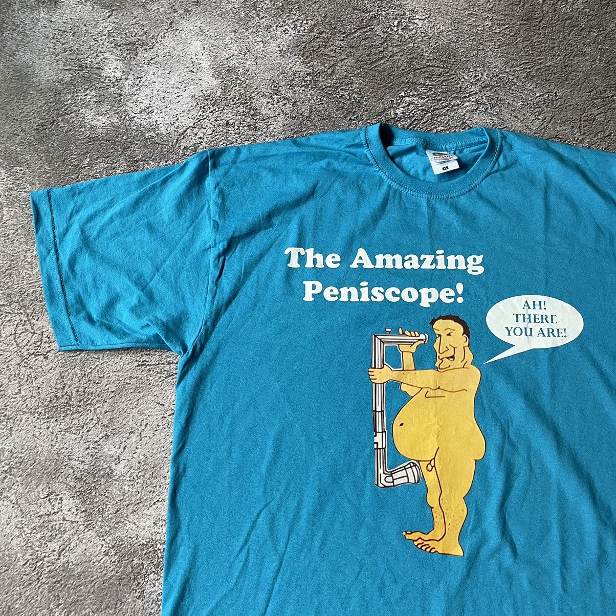 Vintage Vintage Y2K Graphic Tee Funny Penis Logo Humor Streetwear XL Size US XL / EU 56 / 4 - 4 Thumbnail
