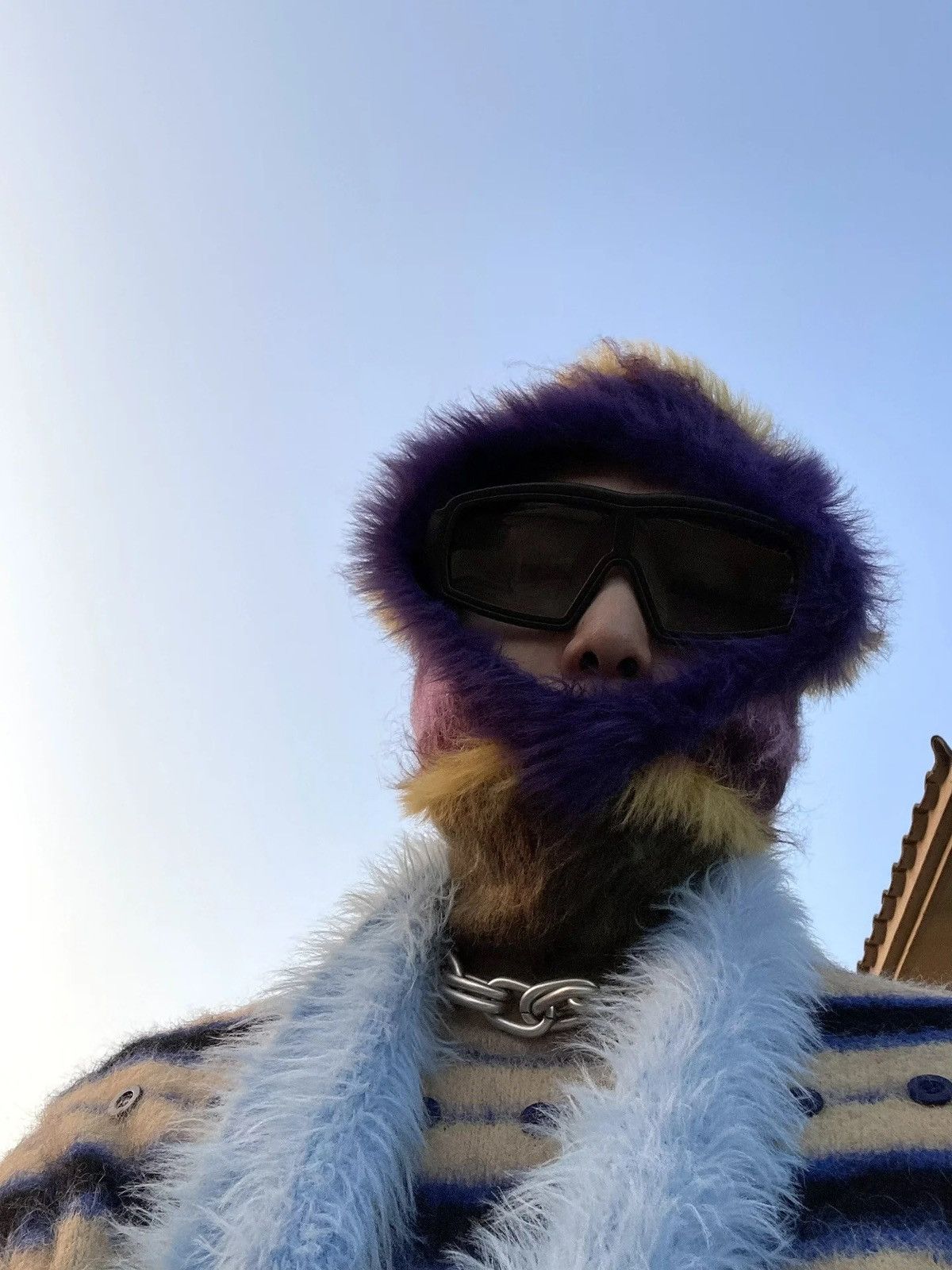 Designer × Vintage Wool Plush Fluffy Balaclava Ski Mask Retro Unisex Beanies Size ONE SIZE - 10 Thumbnail