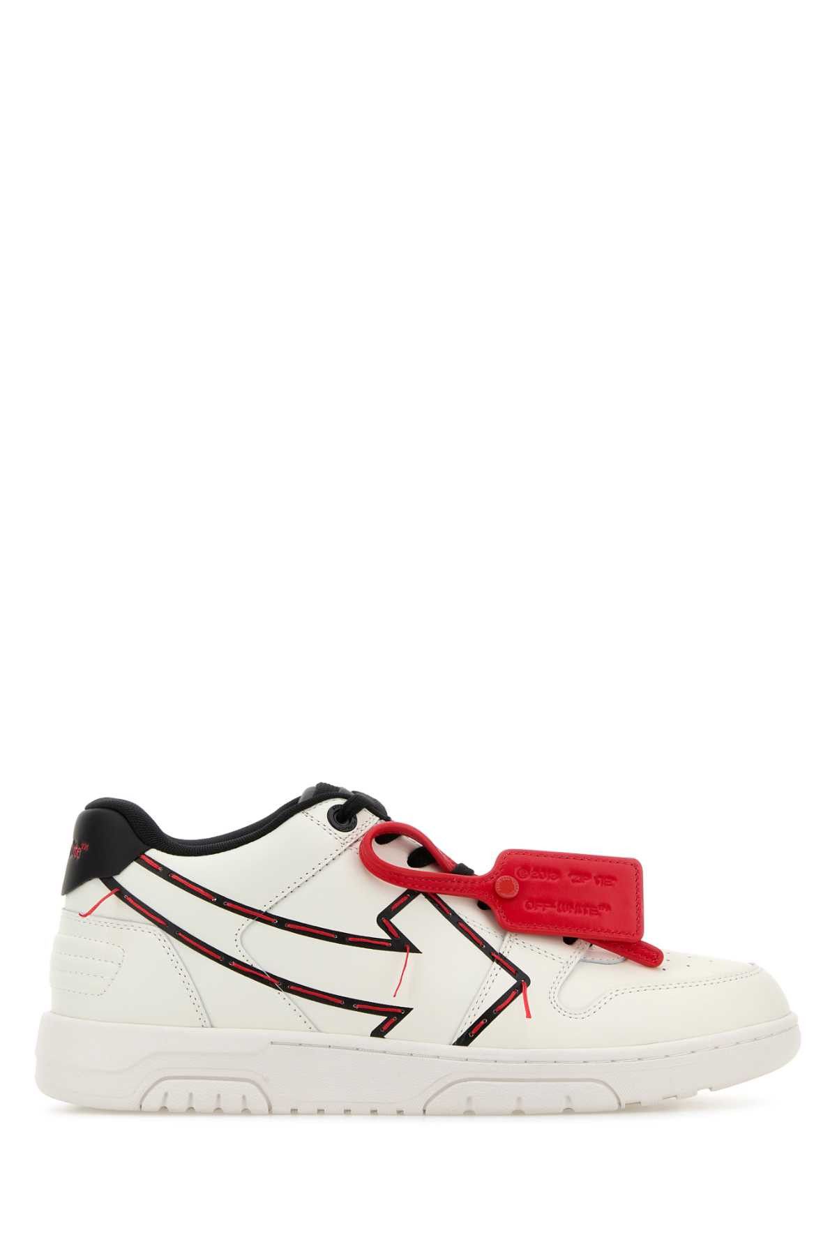 Off-White White Leather Out Of Office Sneakers Size US 10 / EU 43 - 1 Thumbnail