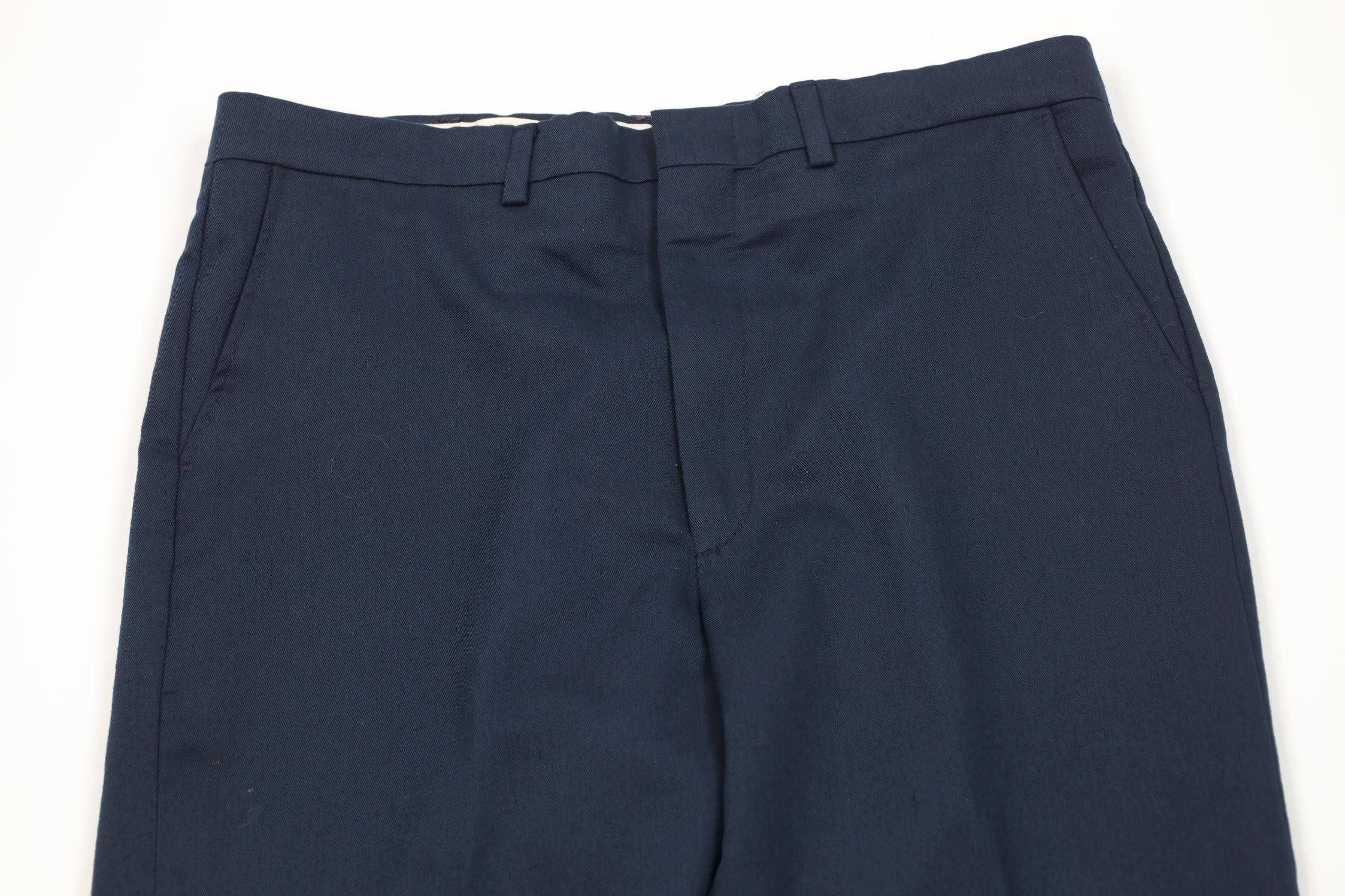 Vintage Vintage 70s Streetwear Wide Leg Chino Pants Navy Blue USA Size US 36 / EU 52 - 2 Thumbnail