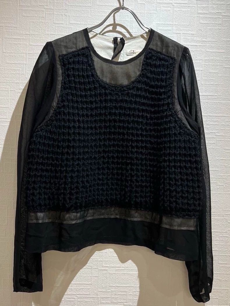 Comme des Garcons Comme Des Garcons Wool knit paneled top Size S / US 4 / IT 40 - 1 Thumbnail