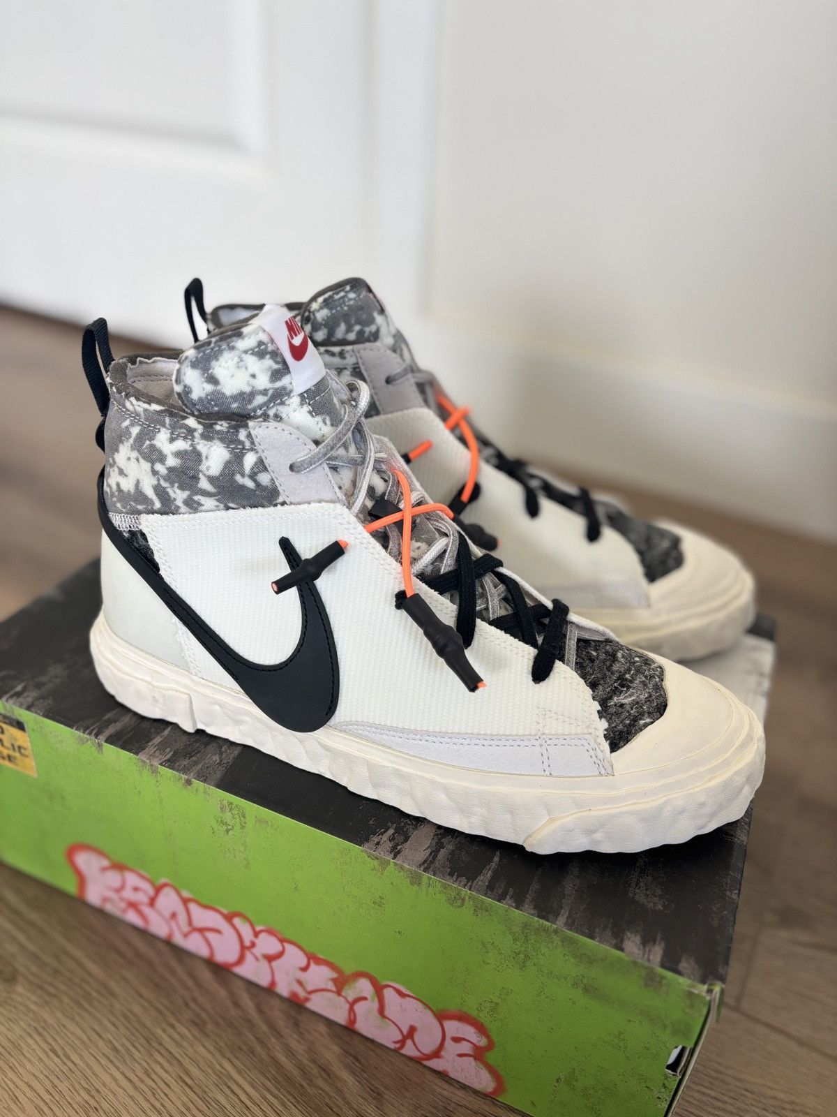 Nike × READYMADE Nike Blazer Mid Readymade White 2021 Size US 9 / EU 42 - 2 Thumbnail