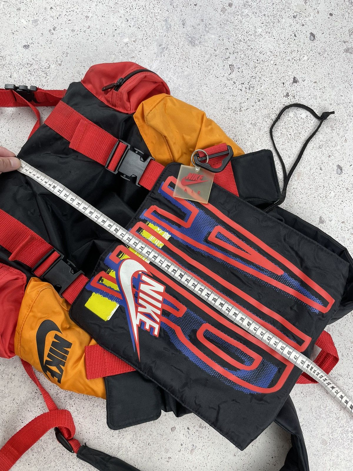 Nike Vintage Nike Old School Backpack Big Logo Size ONE SIZE - 15 Thumbnail
