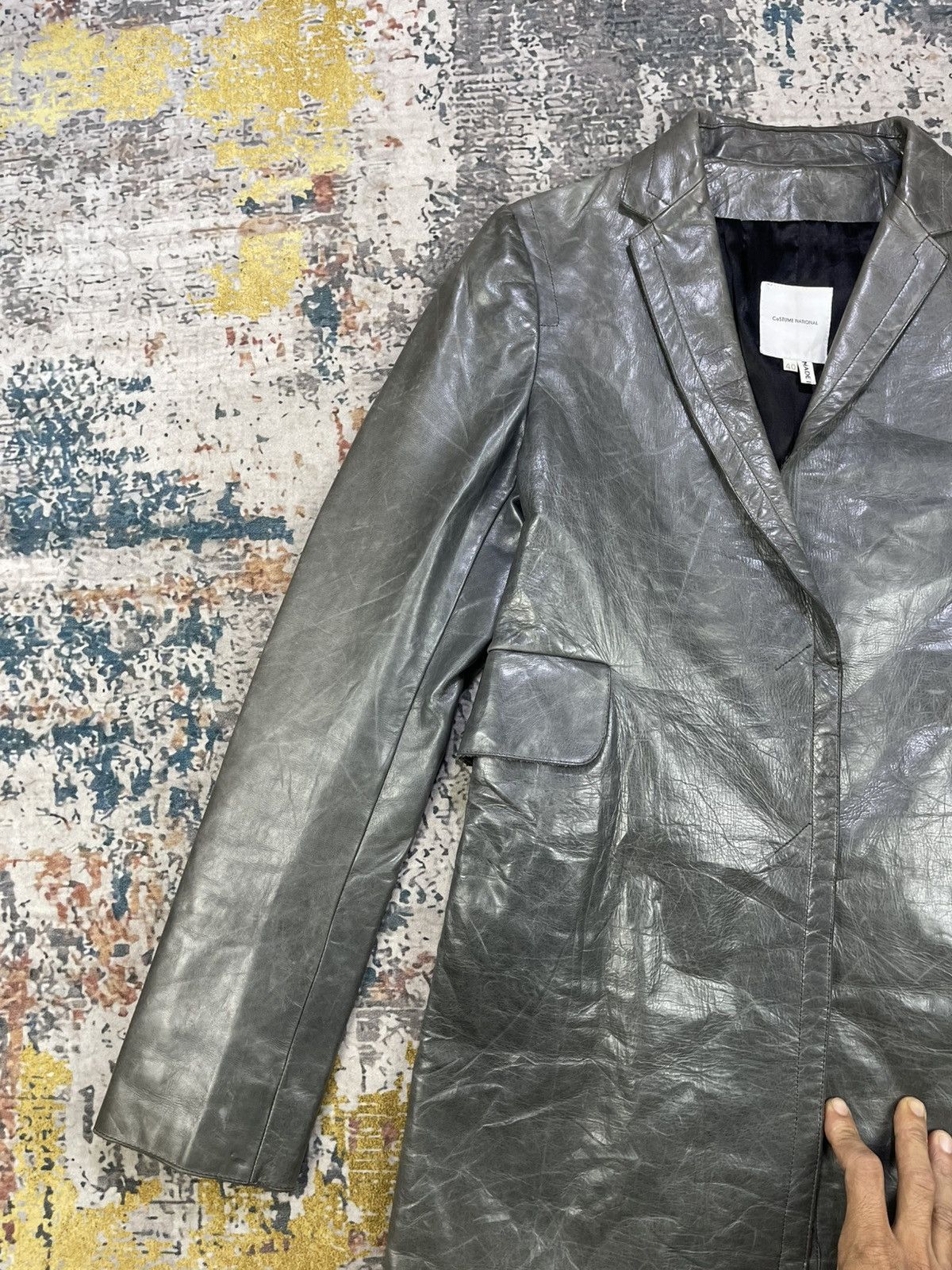 Costume National CoSTUME National Distressed Leather Trench Coat Size S / US 4 / IT 40 - 8 Thumbnail
