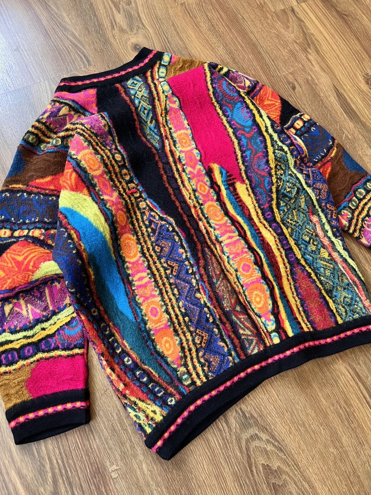 Coogi Rare Coogi Knit / Sweater (yellow/Blue/Pink/Black) Size US XS / EU 42 / 0 - 8 Thumbnail