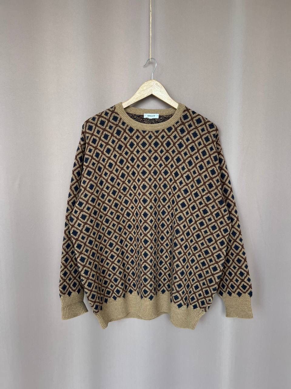 Bally Bally Patterned Wool Knit Sweater Mens Size 52 M/L Jumper Size US L / EU 52-54 / 3 - 1 Thumbnail