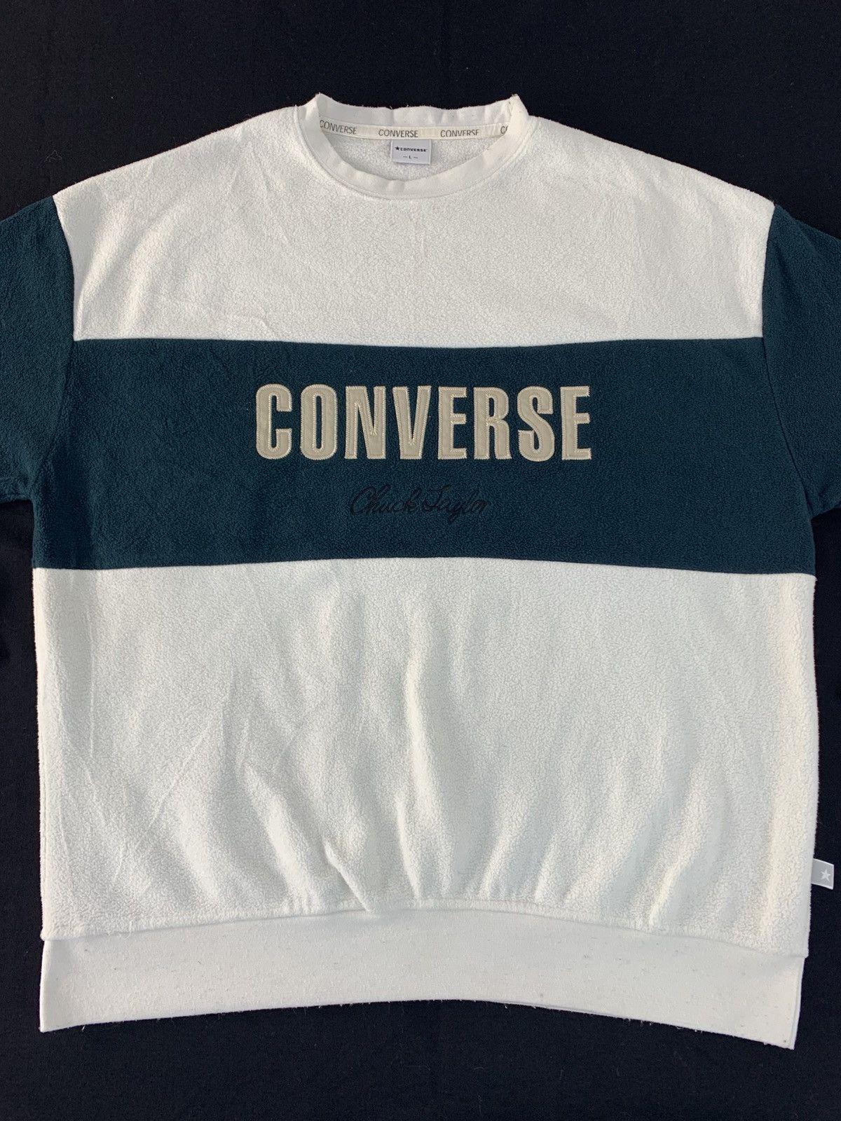 Converse Converse Fluffy Fleece Crewneck Pullover Embroidery Logo Size US L / EU 52-54 / 3 - 3 Thumbnail