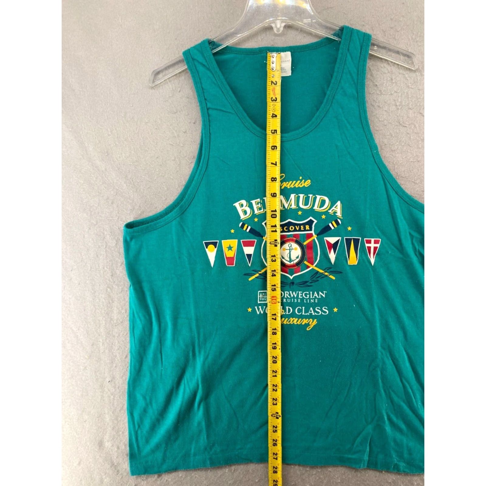 Vintage Cruise Bermuda Mens Tanktop 2XL Blue Flags Size US XXL / EU 58 / 5 - 4 Thumbnail