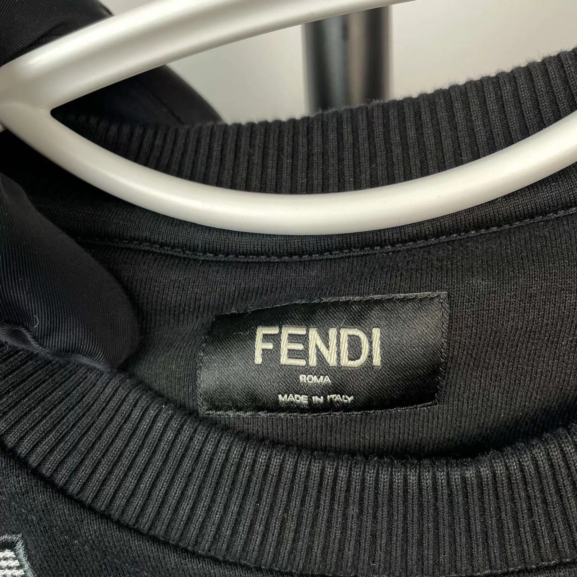 Fendi Fendi Black FF Logo Sweatshirt M Size US M / EU 48-50 / 2 - 3 Thumbnail