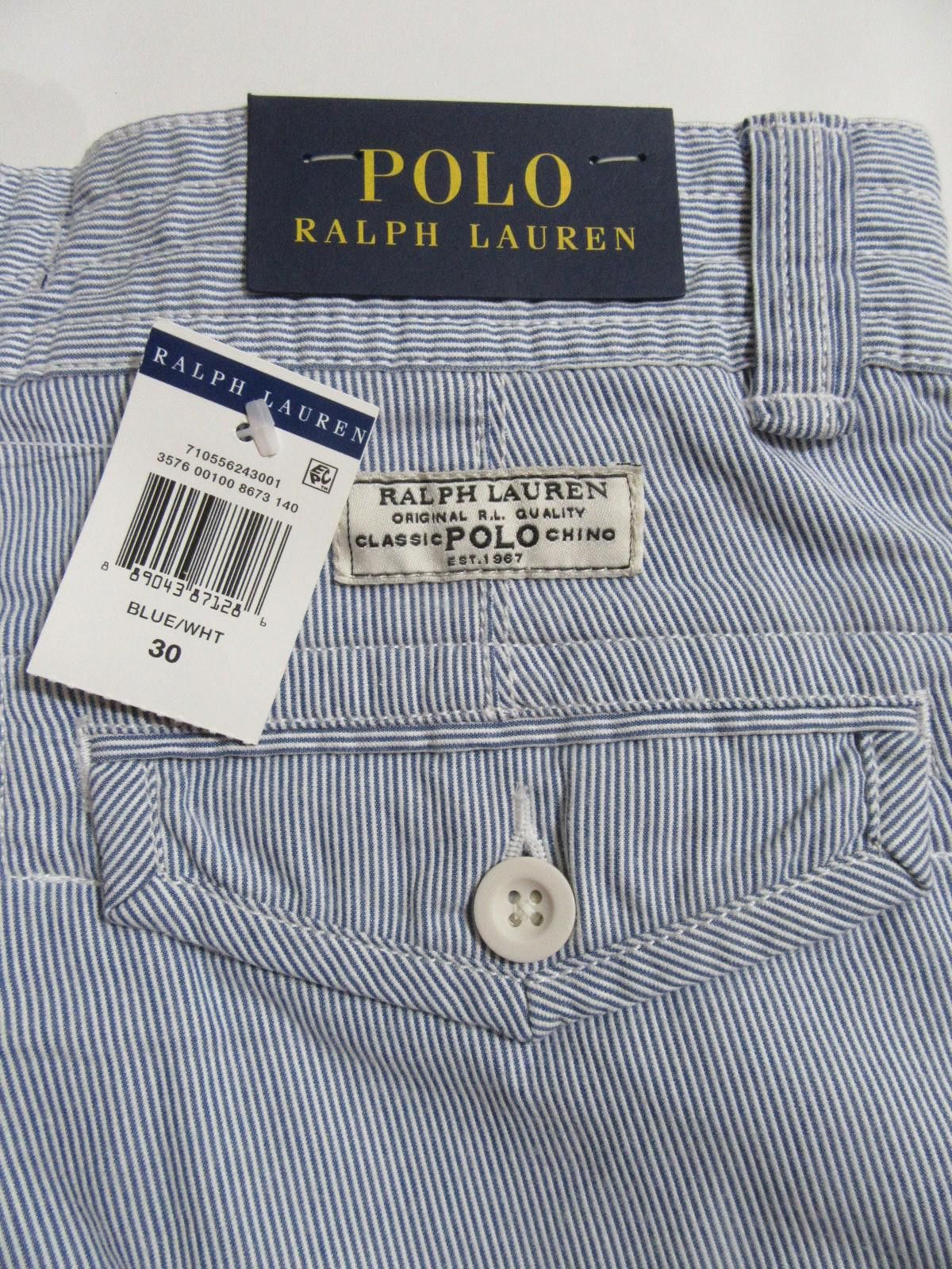 Polo Ralph Lauren Polo Ralph Lauren Mens Cargo Shorts Pinstripe Striped 30 NWT Size US 30 / EU 46 - 5 Thumbnail