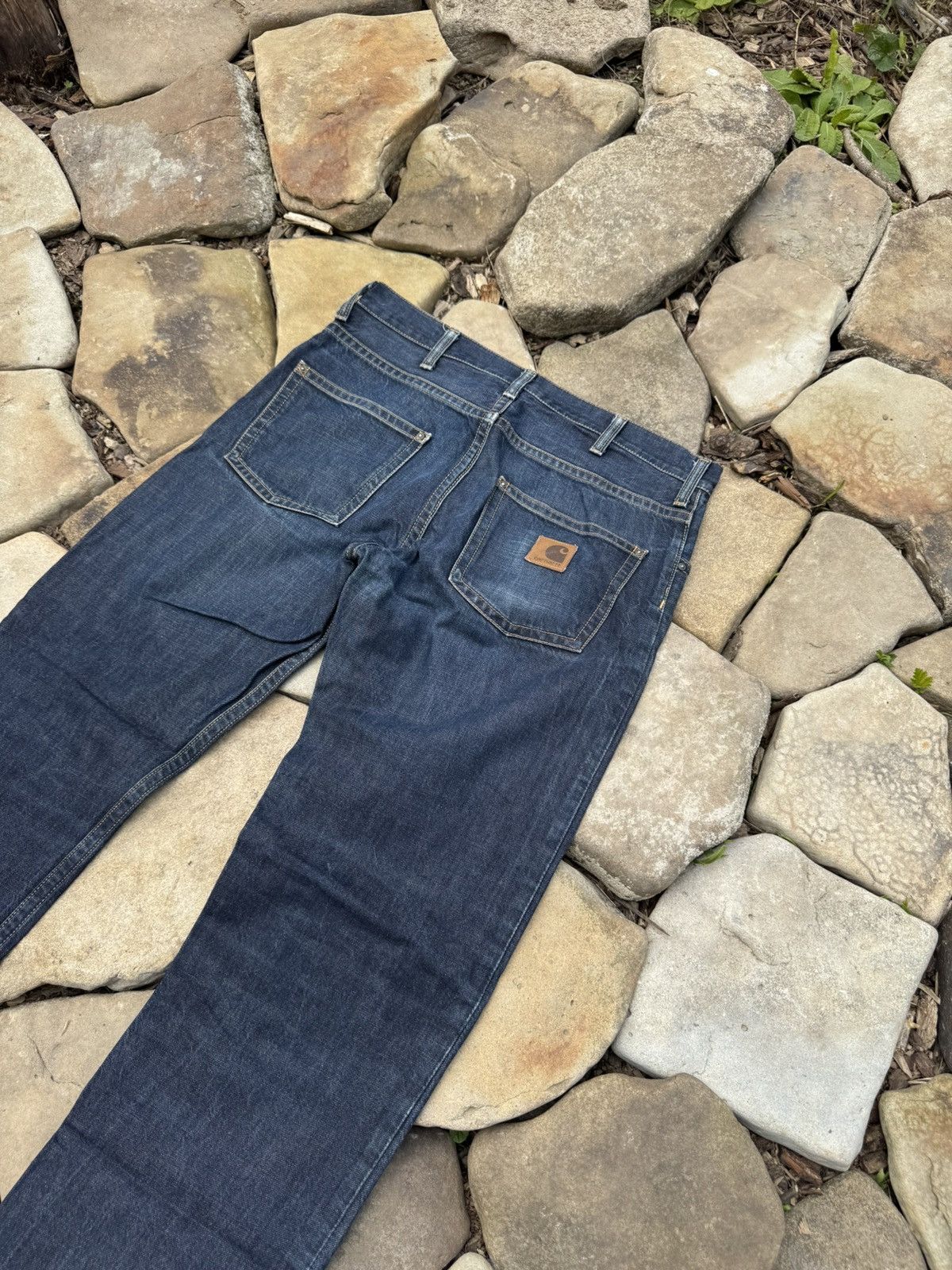 Carhartt Vintage Carhartt Y2k Baggy Indigo Distressed Pants Size US 33 - 2 Thumbnail