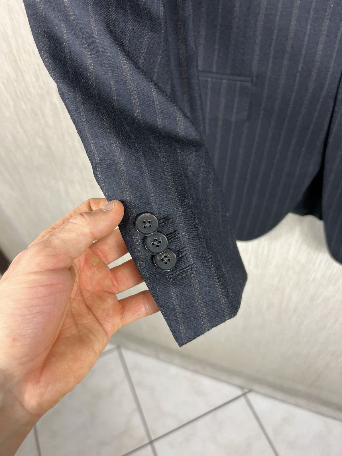 Ermenegildo Zegna Ermenegildo Zegna Couture wool striped blazer jacket italian Size 48R - 10 Thumbnail