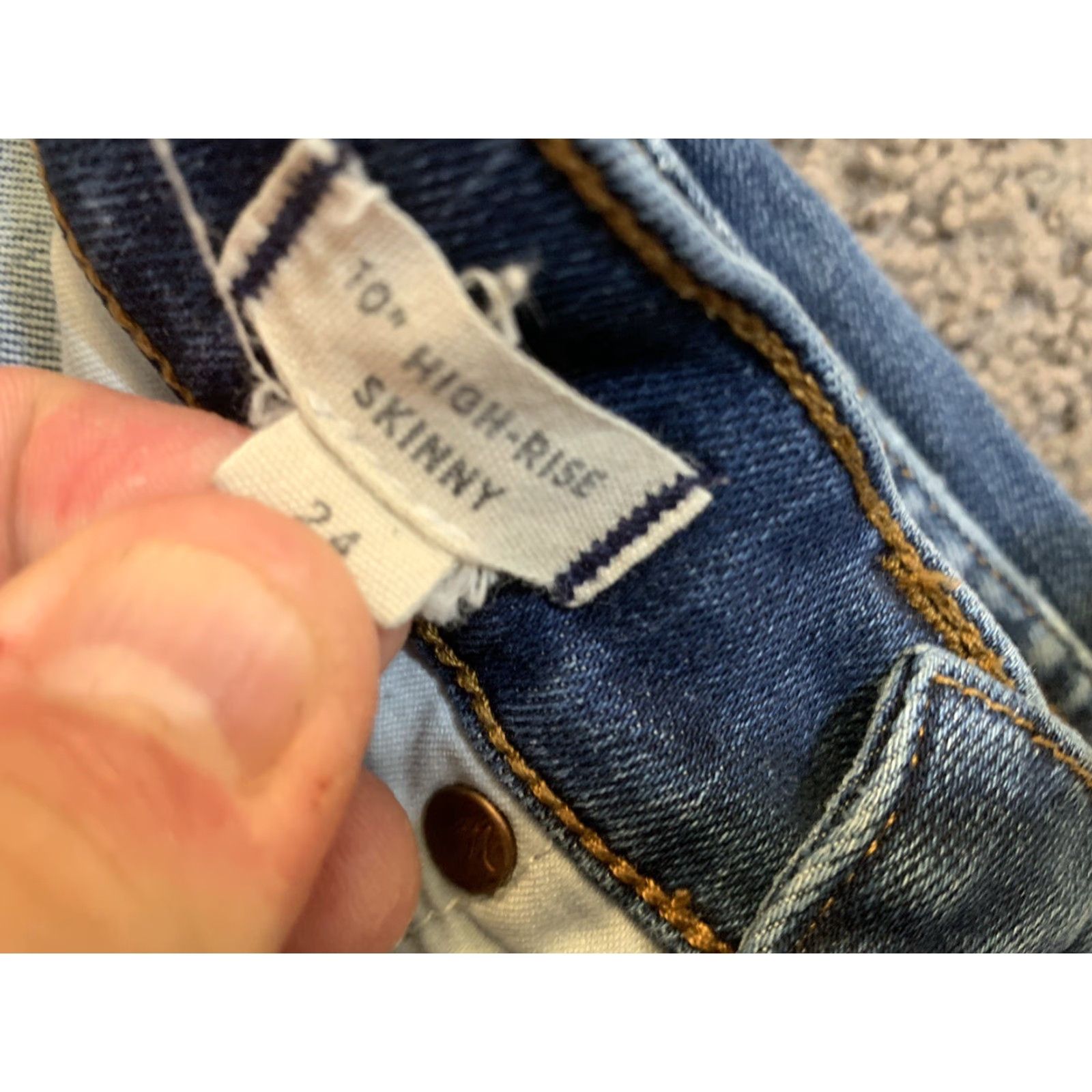 Madewell Madewell 10" High Rise Skinny Jeans Womens 24 Stretch Slim Fit Modern Blue Denim Size 42" / US 20 - 7 Thumbnail