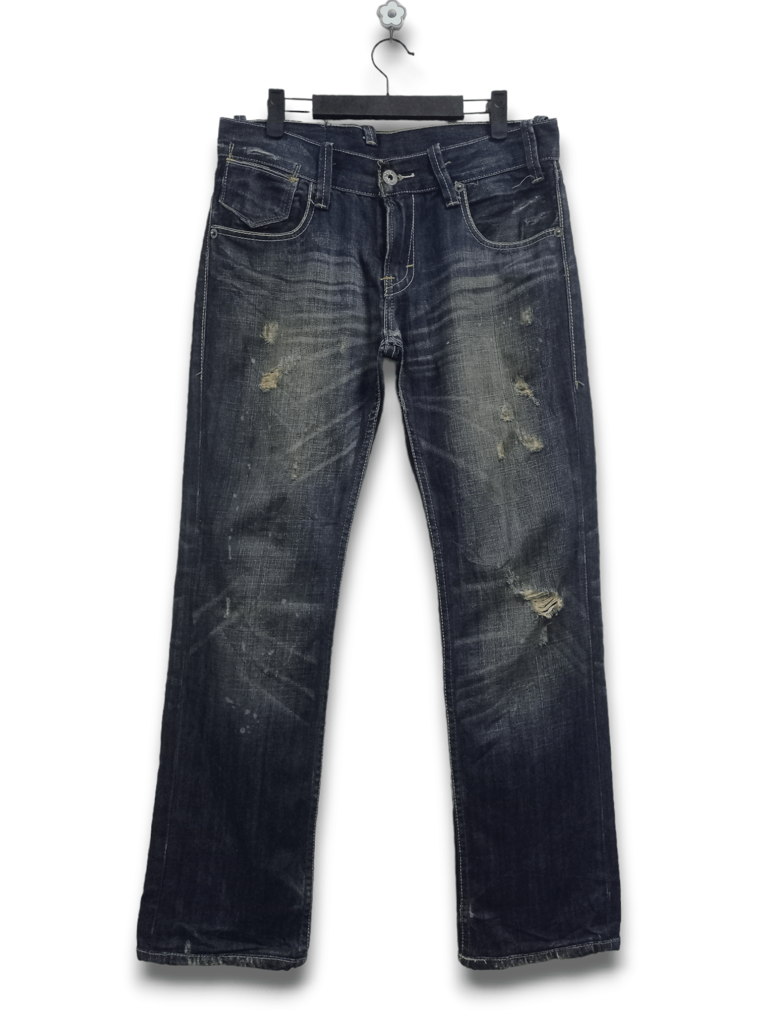 Levi's Vintage 90s Levis 511 Mud Wash Loose Ripped Jeans Size US 33 - 1 Thumbnail