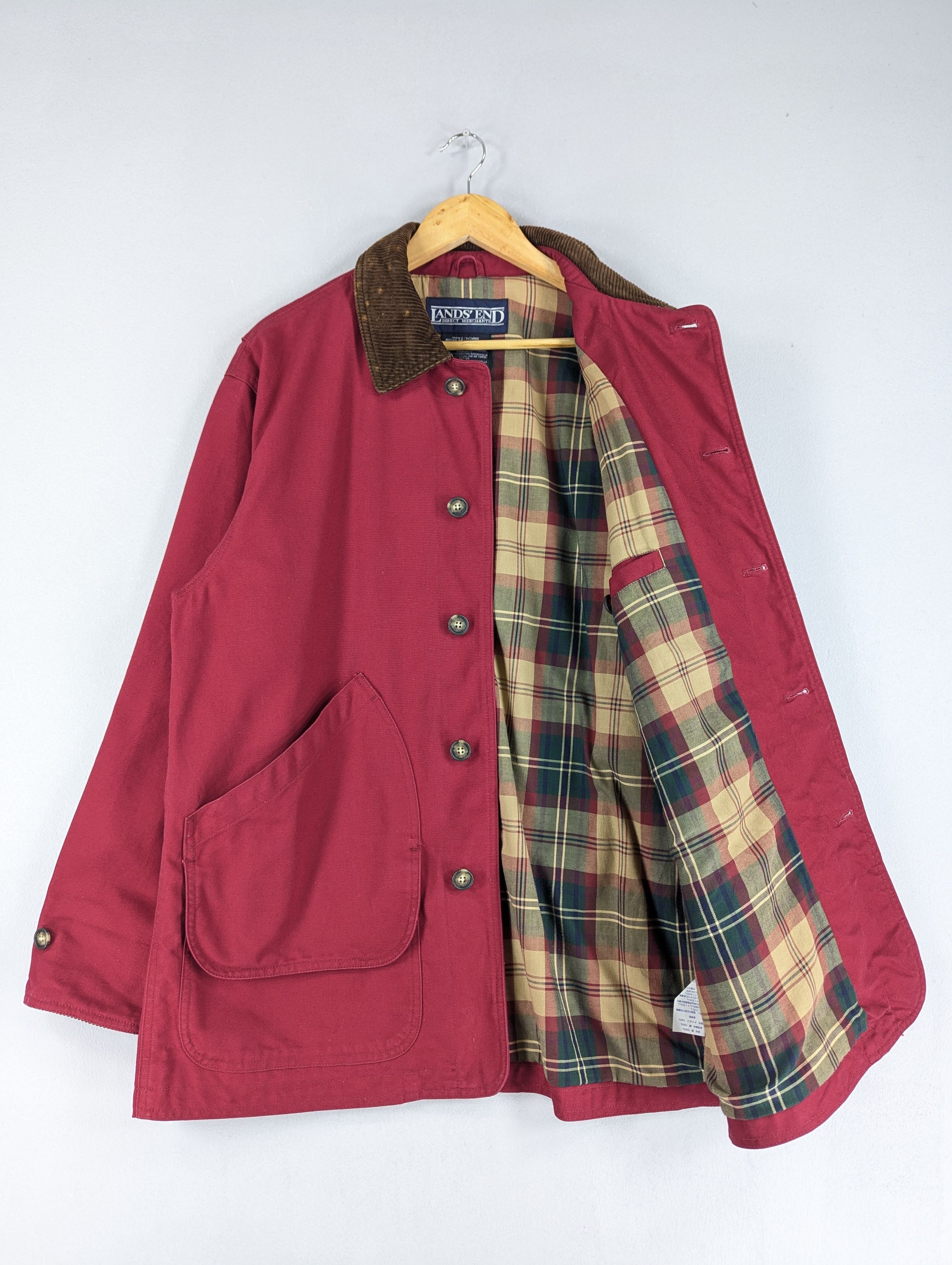 Lands' End Vintage 90s Lands End Duck Canvas Chore Jacket Size US M / EU 48-50 / 2 - 9 Thumbnail
