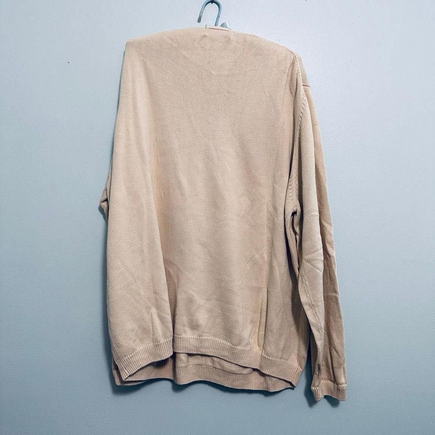 Brooks Brothers Brooks Brothers cream v neck cotton sweater Size US XL / EU 56 / 4 - 3 Thumbnail